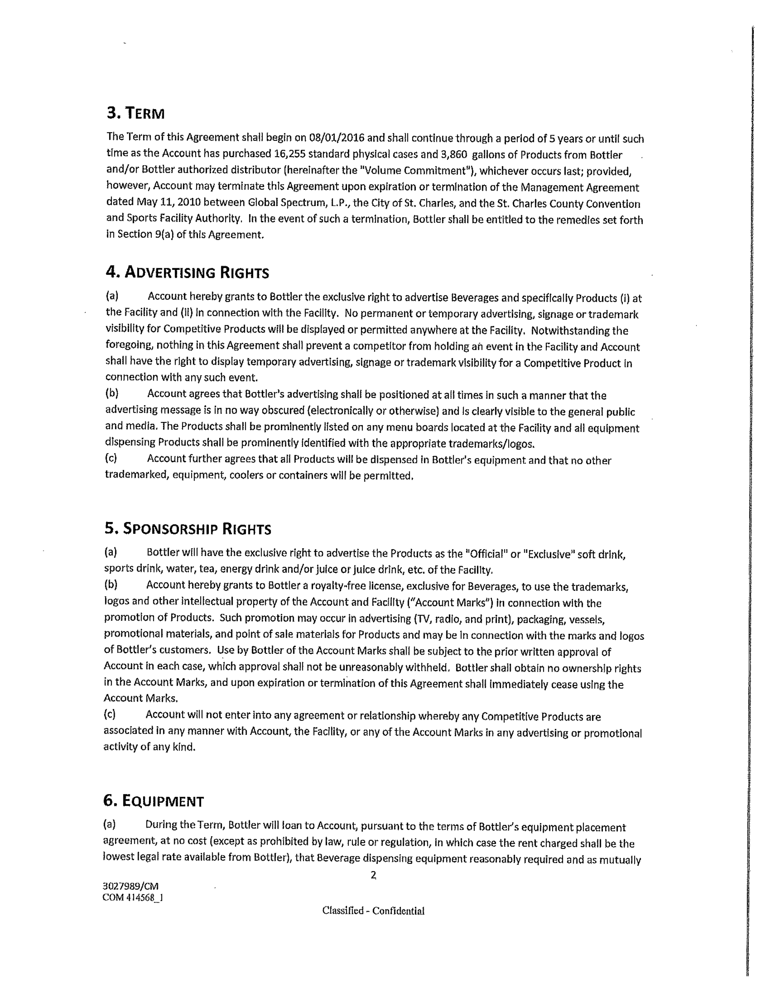 Coca-Cola Beverage Agreement — page 2