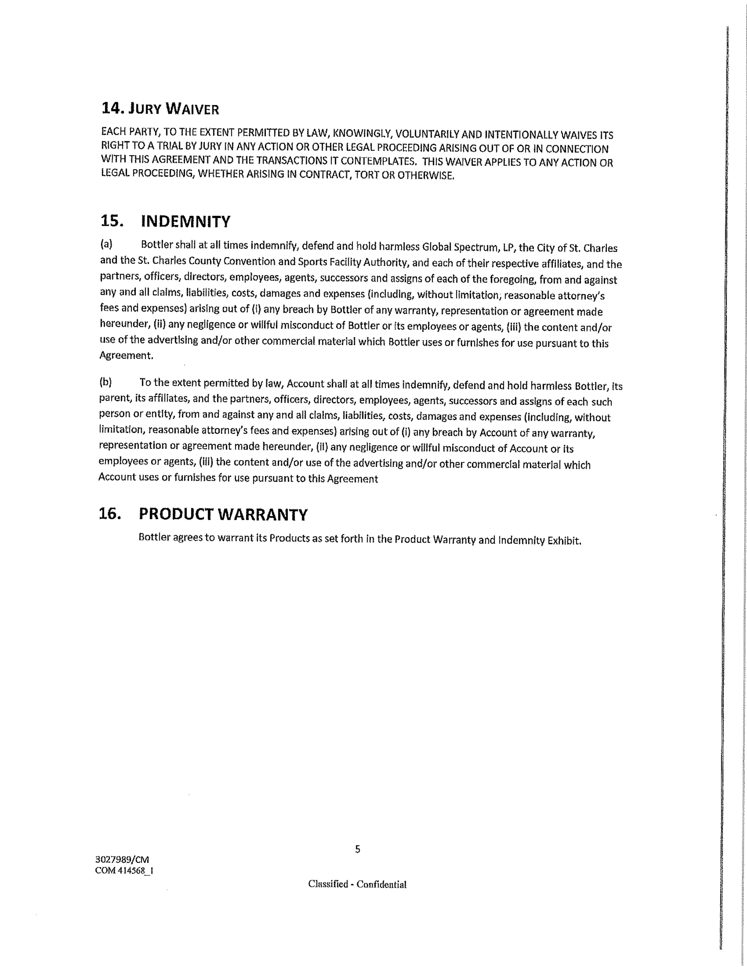 Coca-Cola Beverage Agreement — page 5