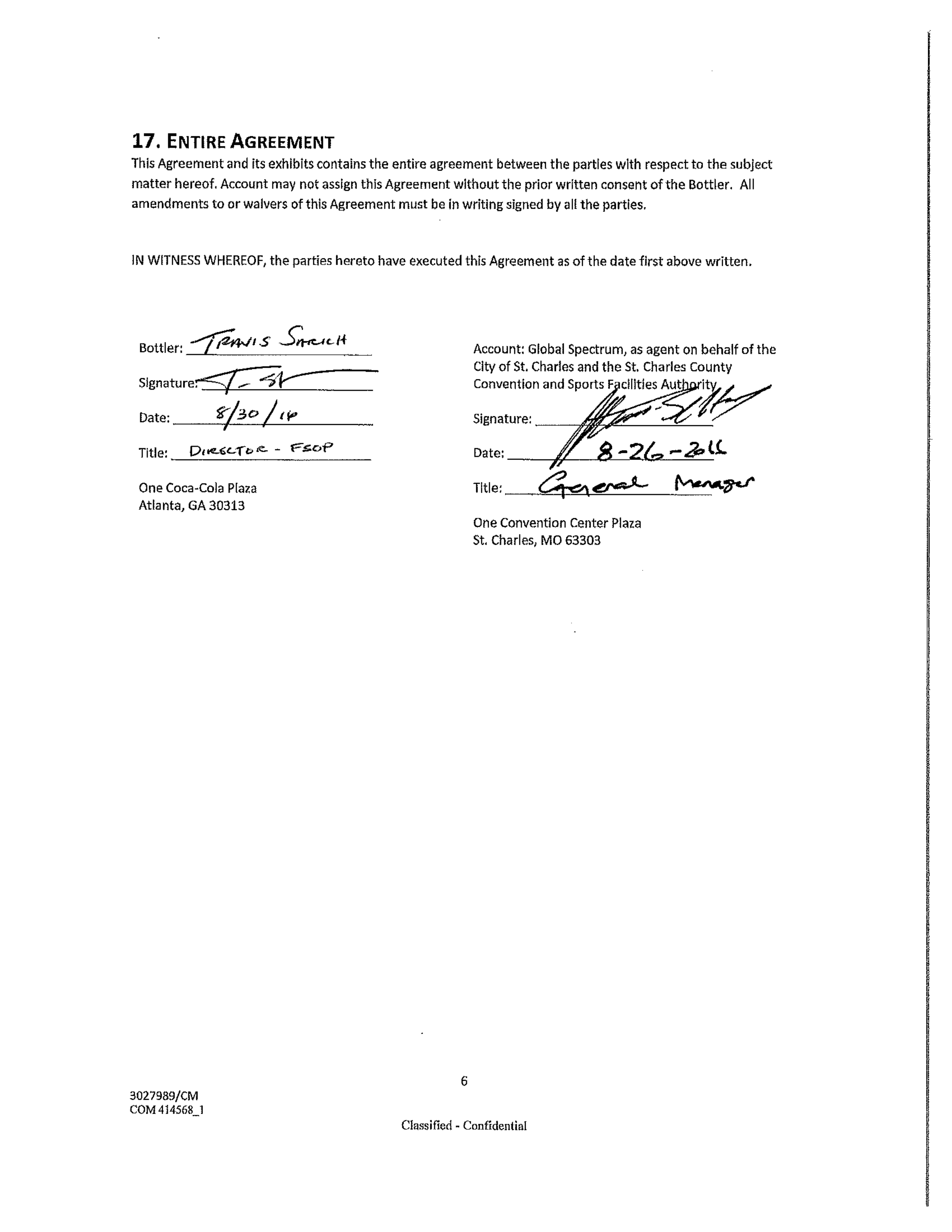 Coca-Cola Beverage Agreement — page 6