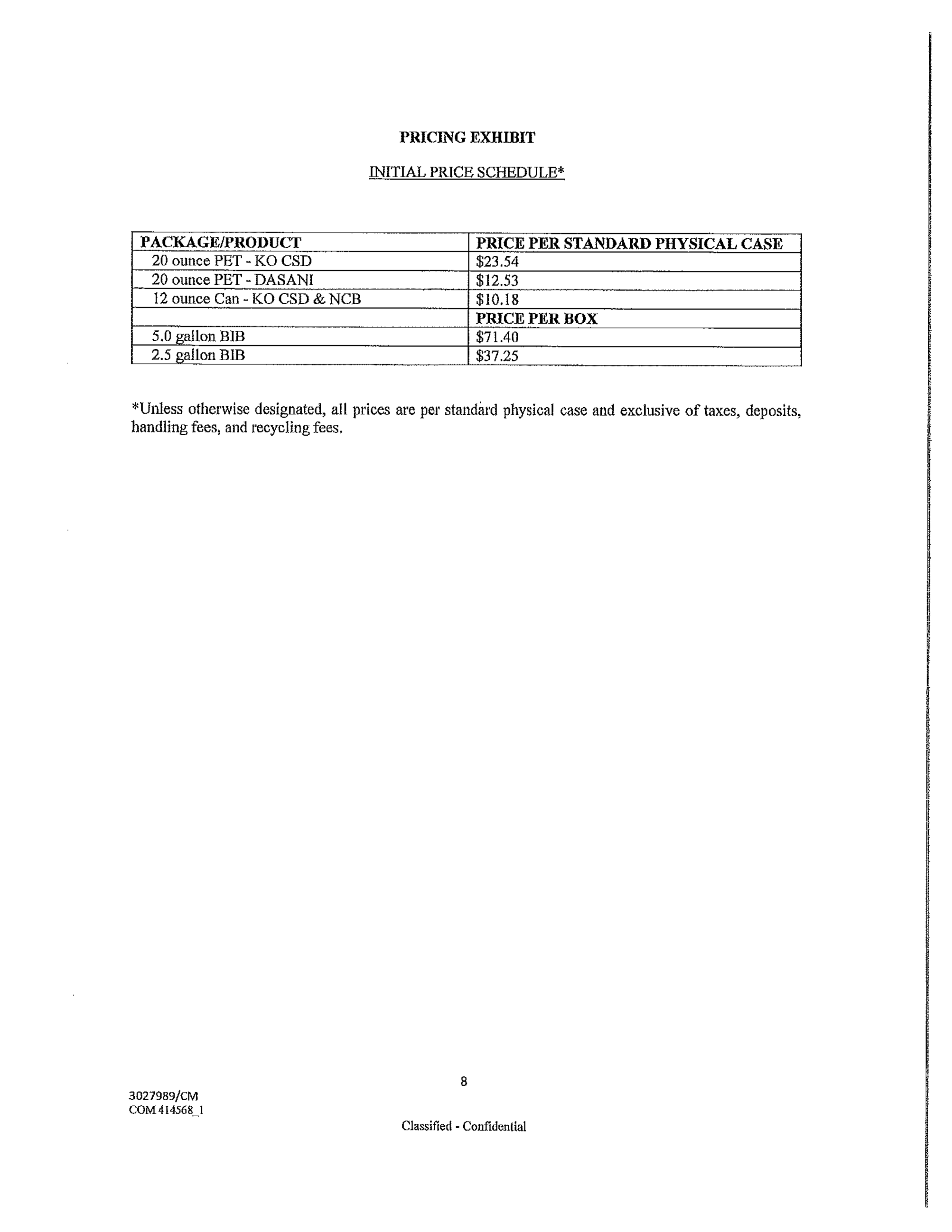 Coca-Cola Beverage Agreement — page 8