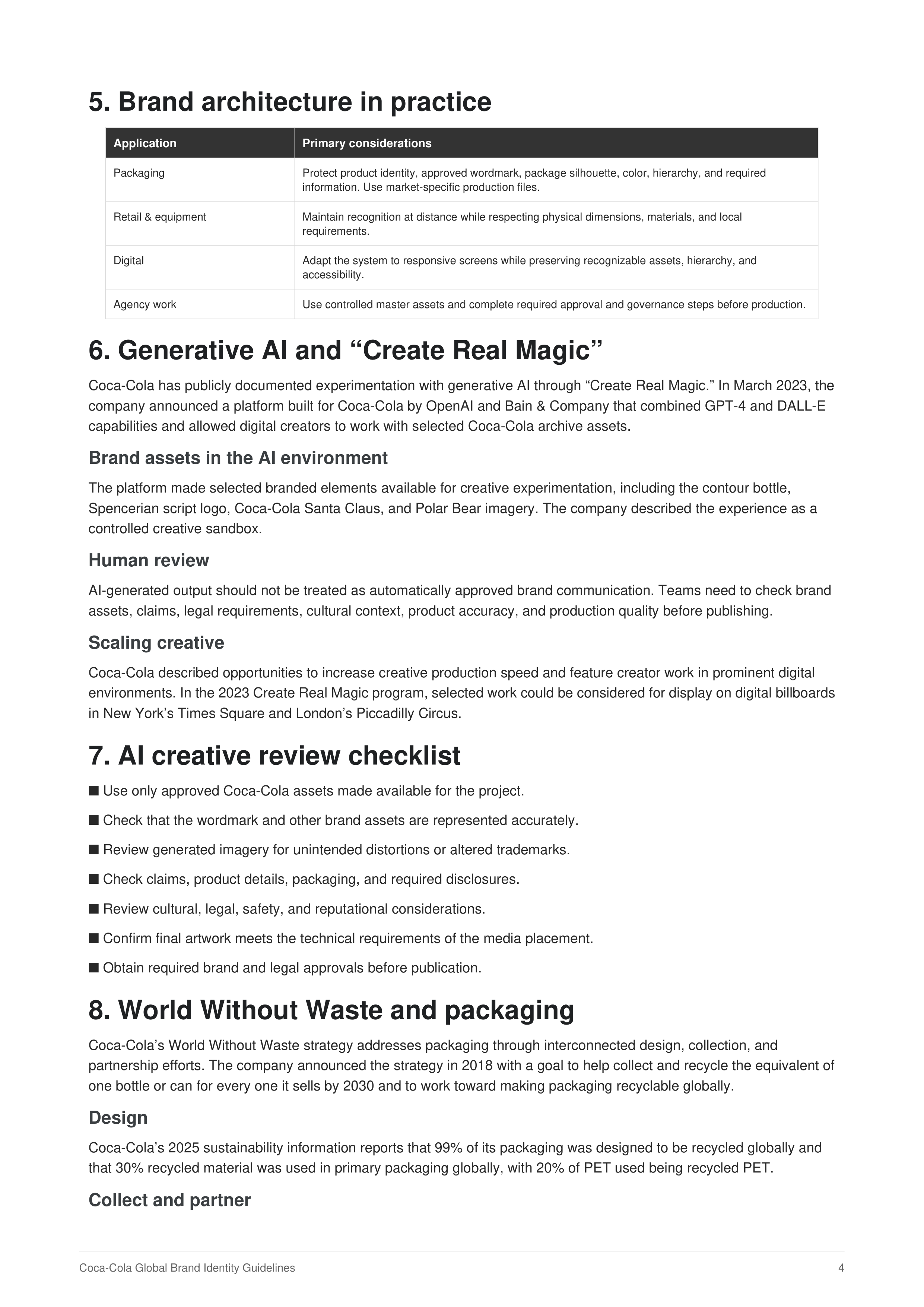 Coca-Cola Global Brand Identity Guide — page 4