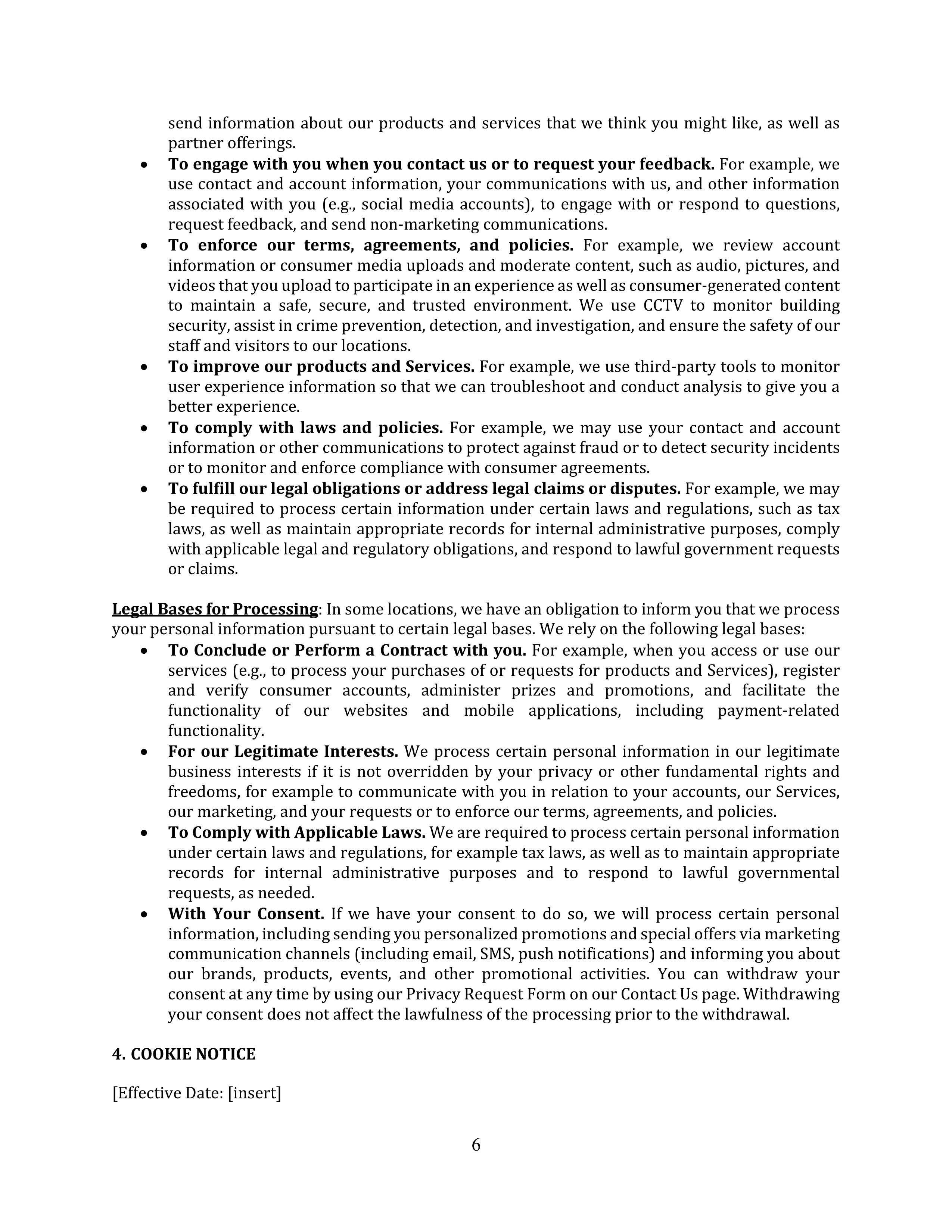Coca-Cola Global Consumer Privacy Notice — page 6