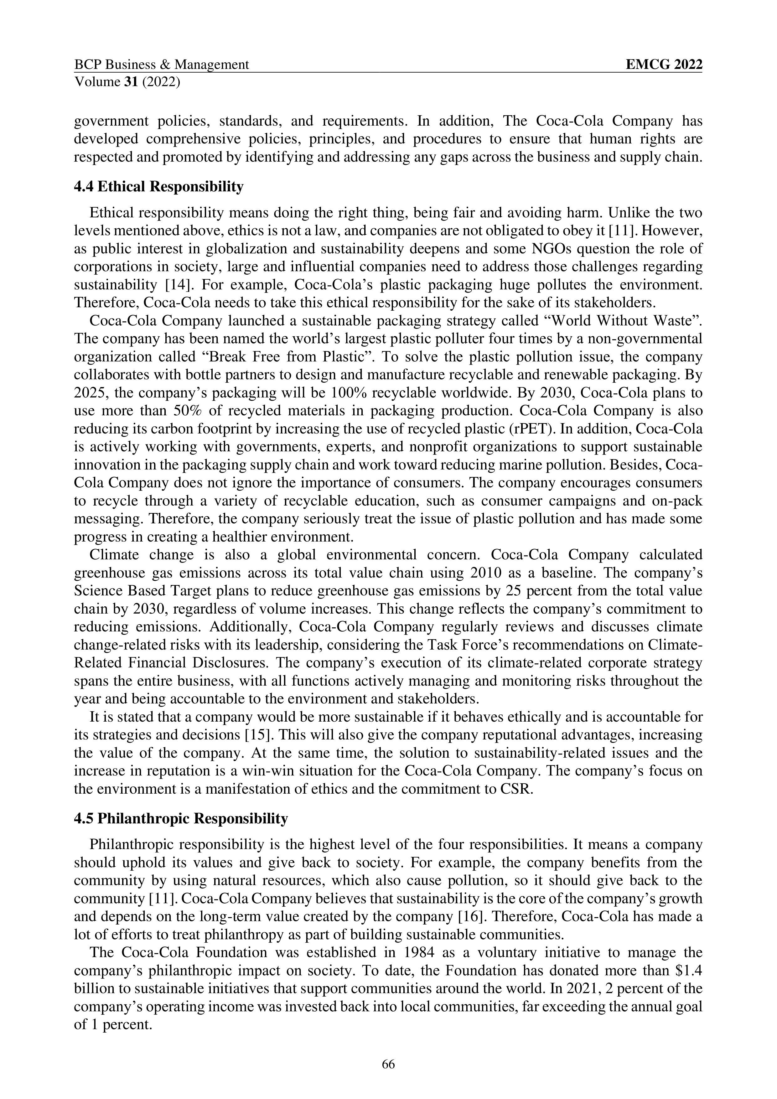 Coca Cola Sustainability Report — page 5