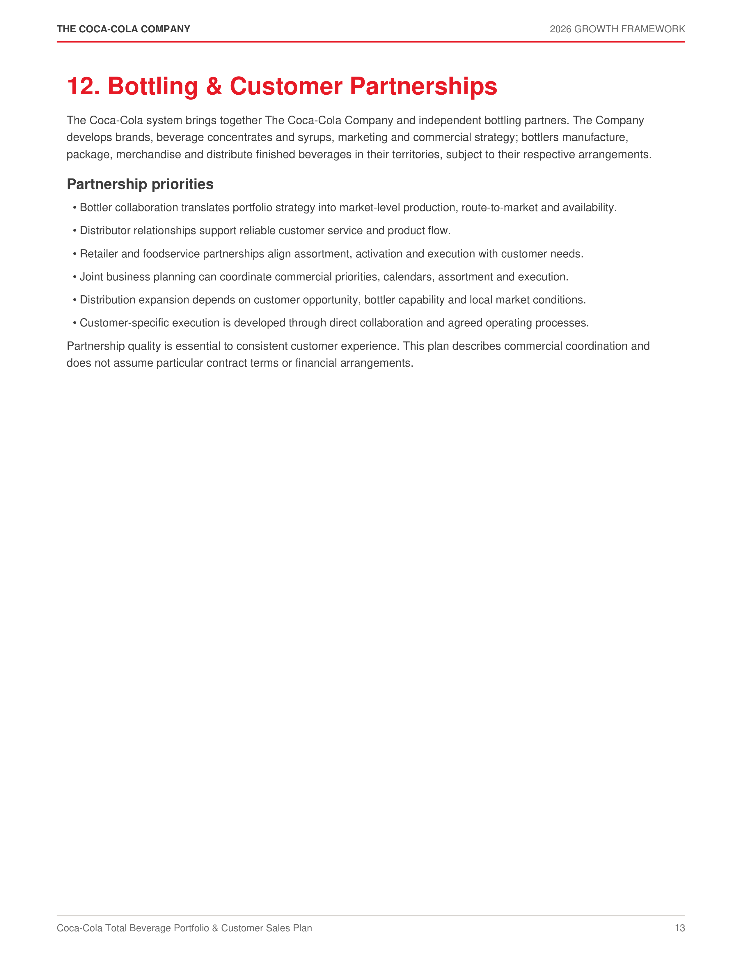 Coca-Cola Total Beverage Portfolio & Customer Sales Plan — page 13