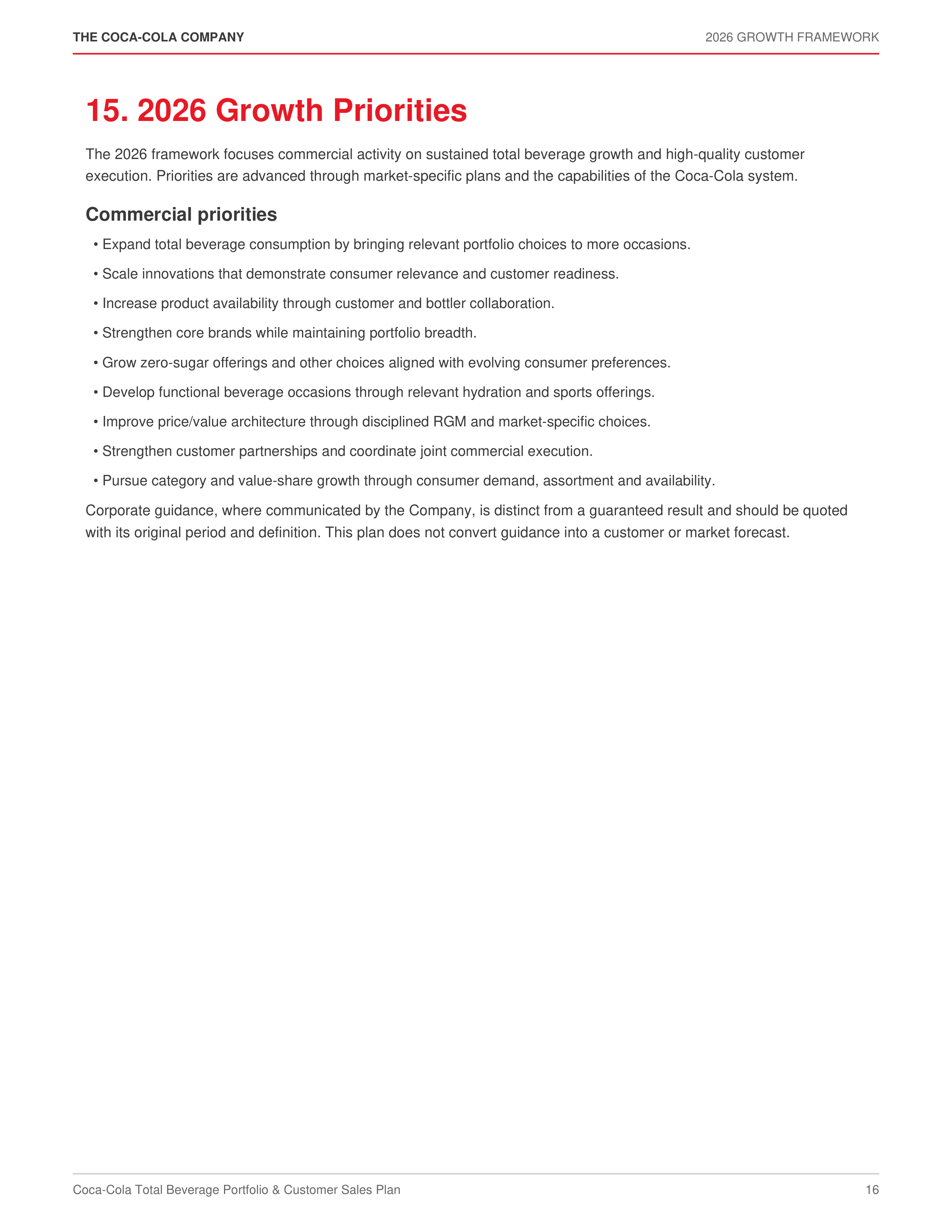 Coca-Cola Total Beverage Portfolio & Customer Sales Plan — page 16