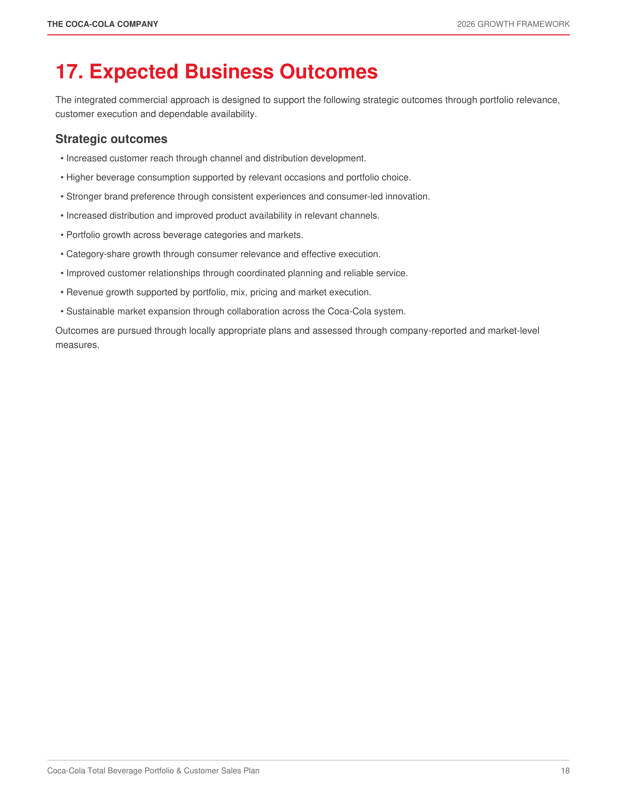 Coca-Cola Total Beverage Portfolio & Customer Sales Plan — page 18