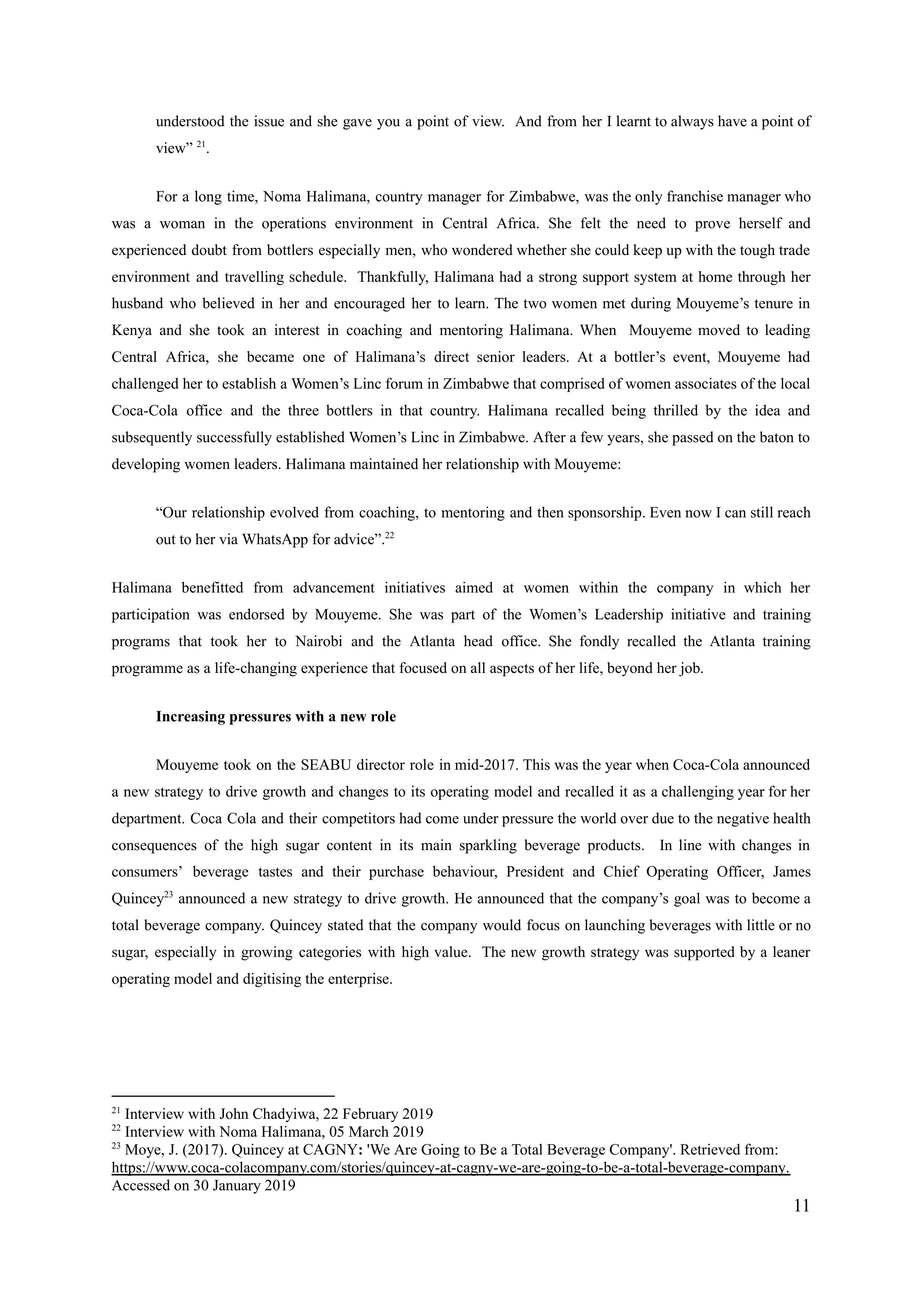 Coca Cola leadership skills — page 11