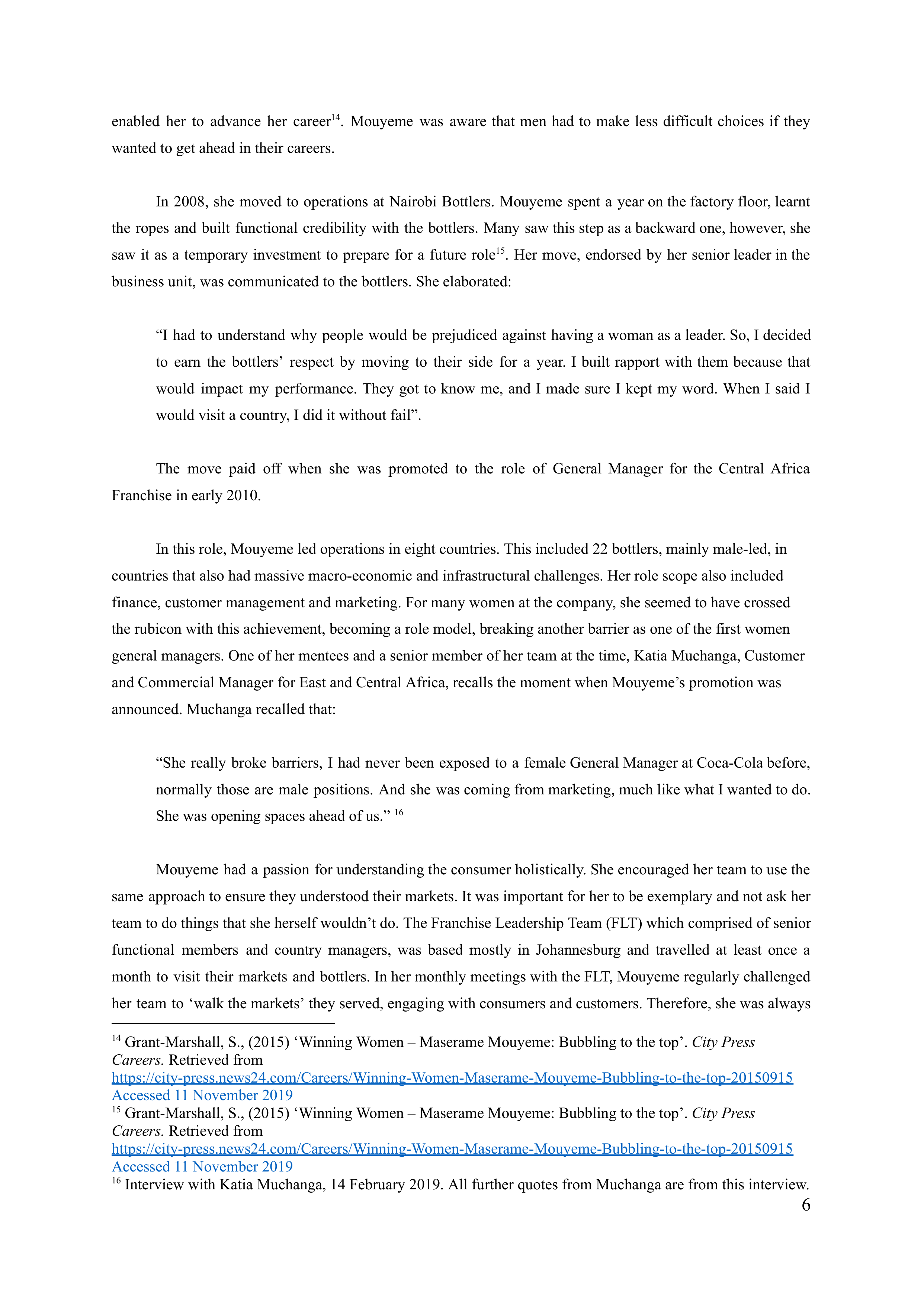 Coca Cola leadership skills — page 6