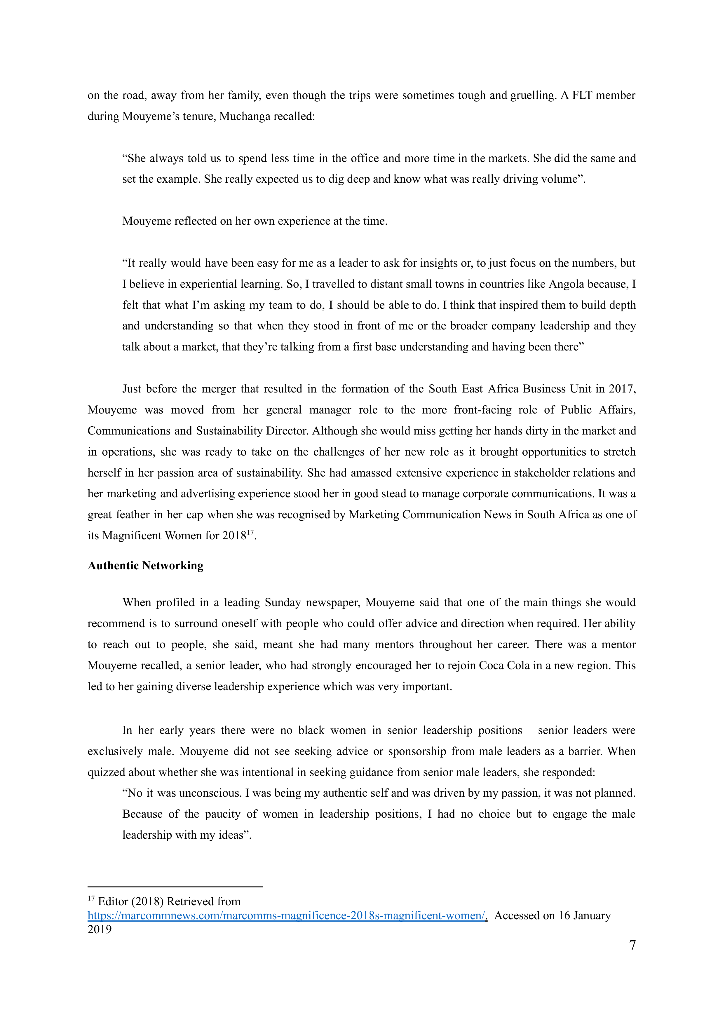 Coca Cola leadership skills — page 7