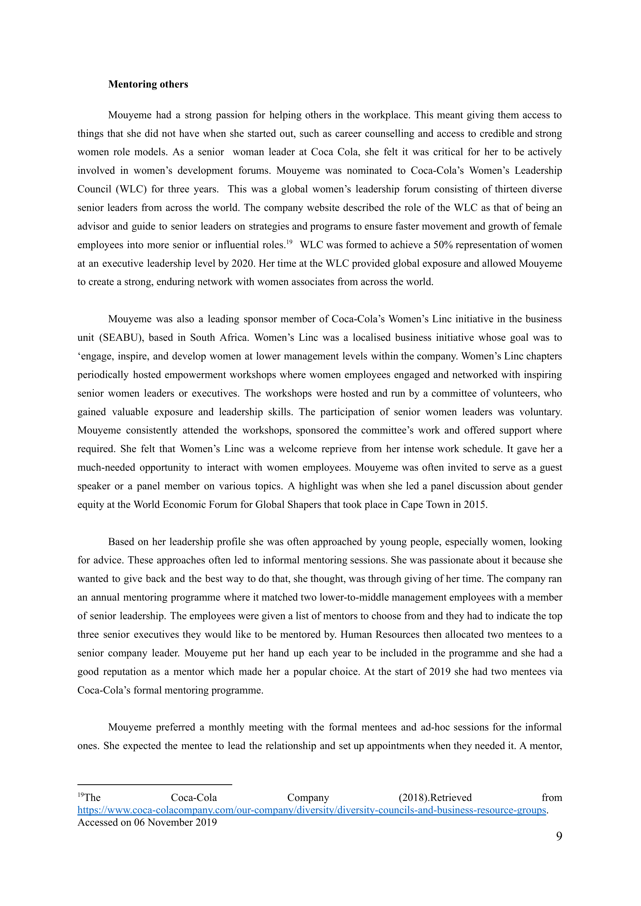 Coca Cola leadership skills — page 9