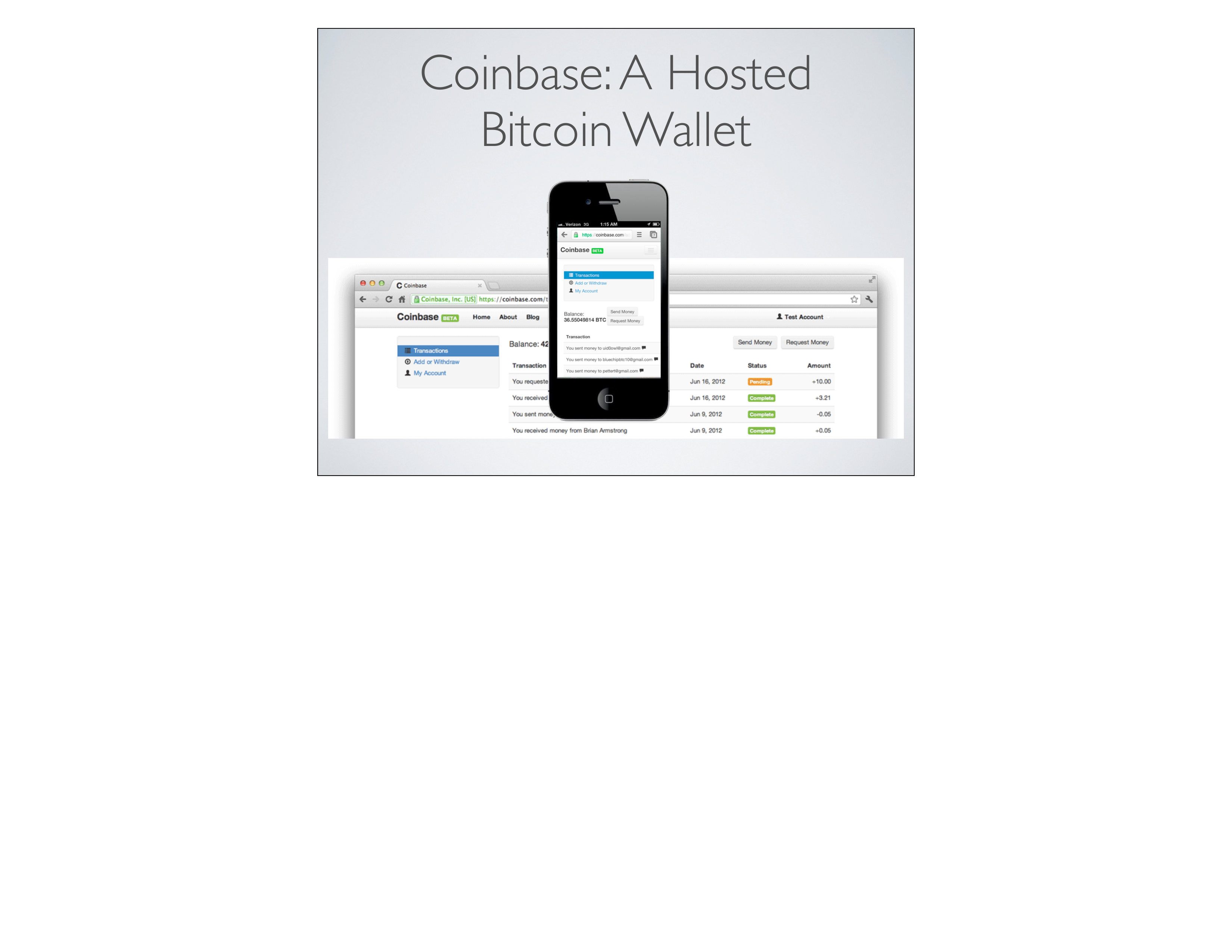 Coinbase Pitch Deck  — page 7