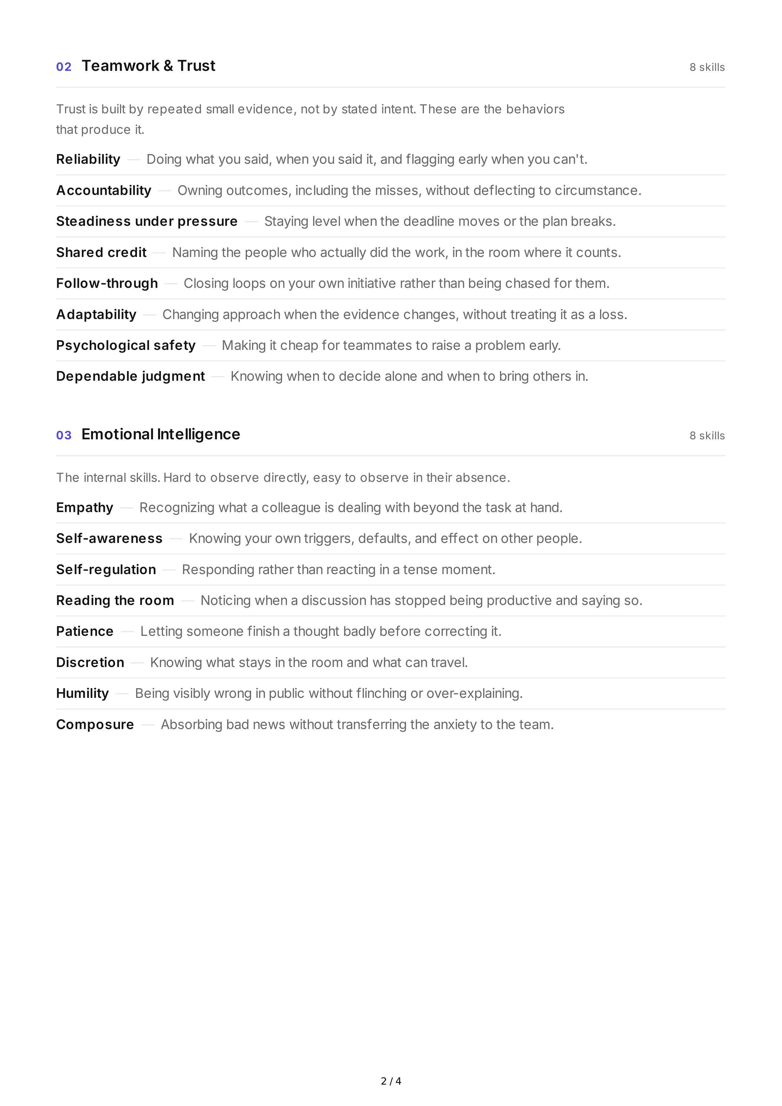 Collaboration Interpersonal Skills — page 2