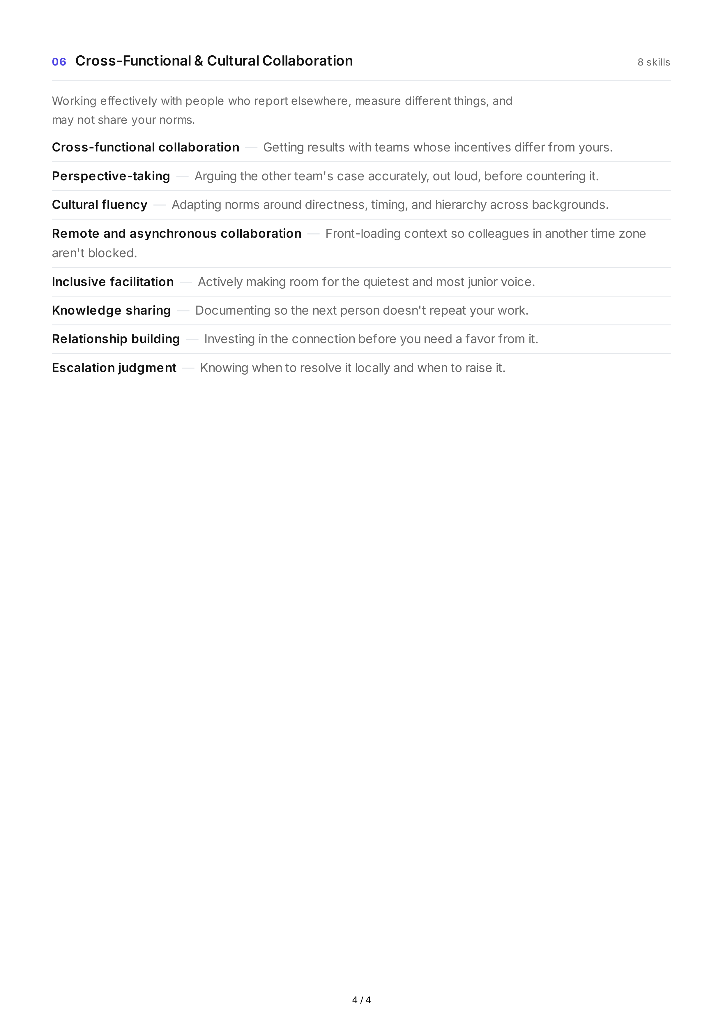 Collaboration Interpersonal Skills — page 4