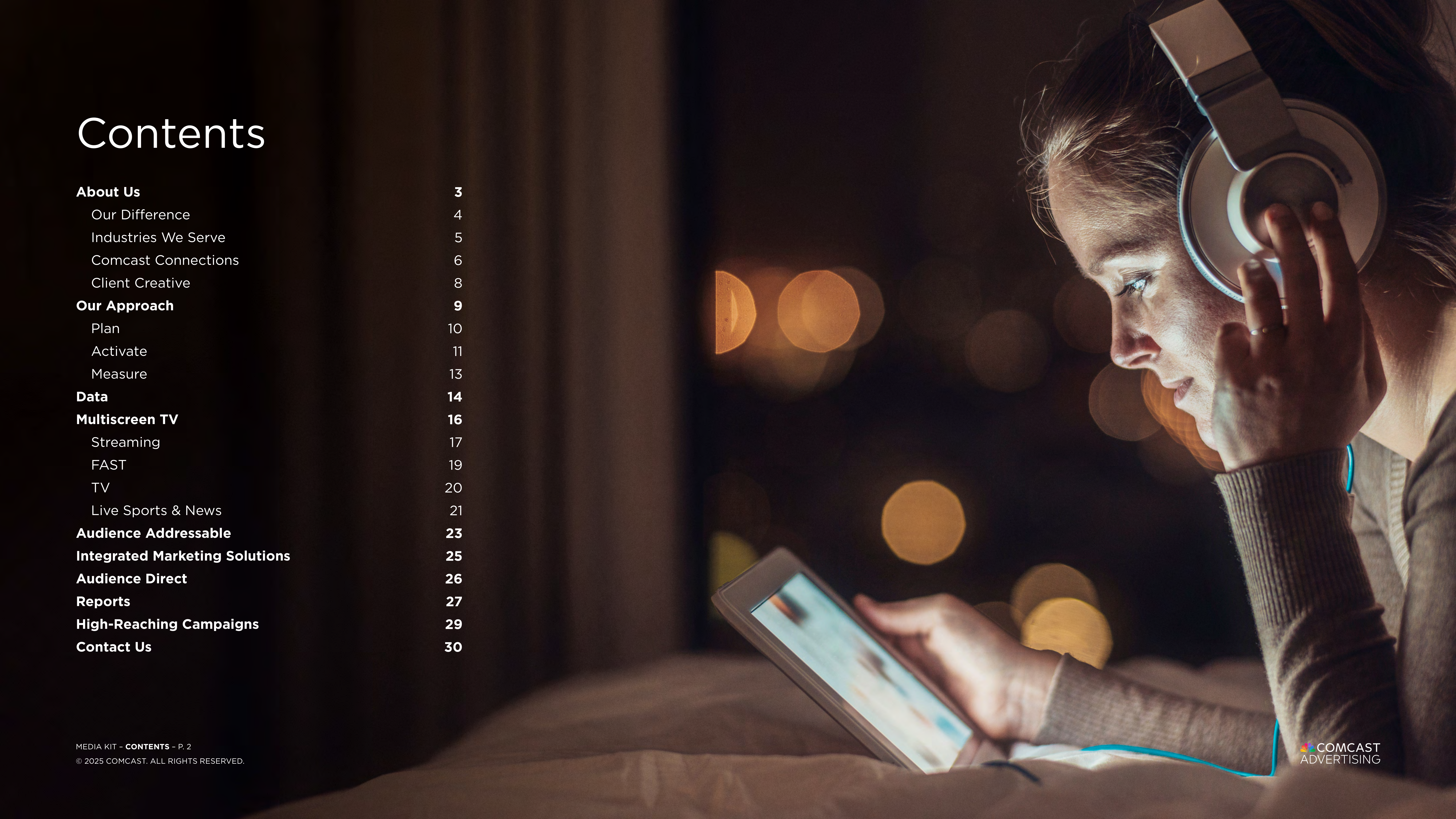 Comcast Advertising Media Kit  — page 2