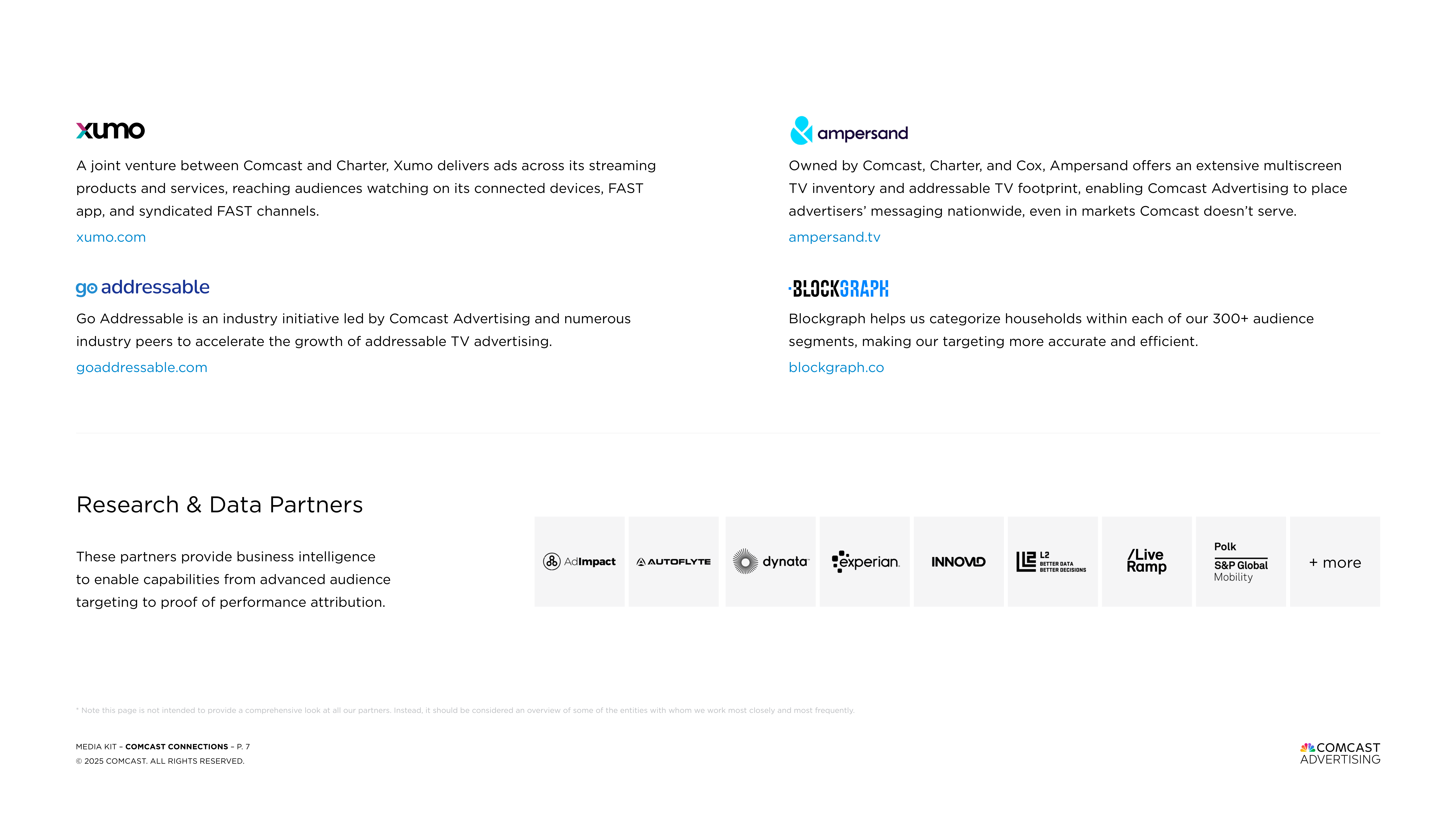 Comcast Advertising Media Kit  — page 7