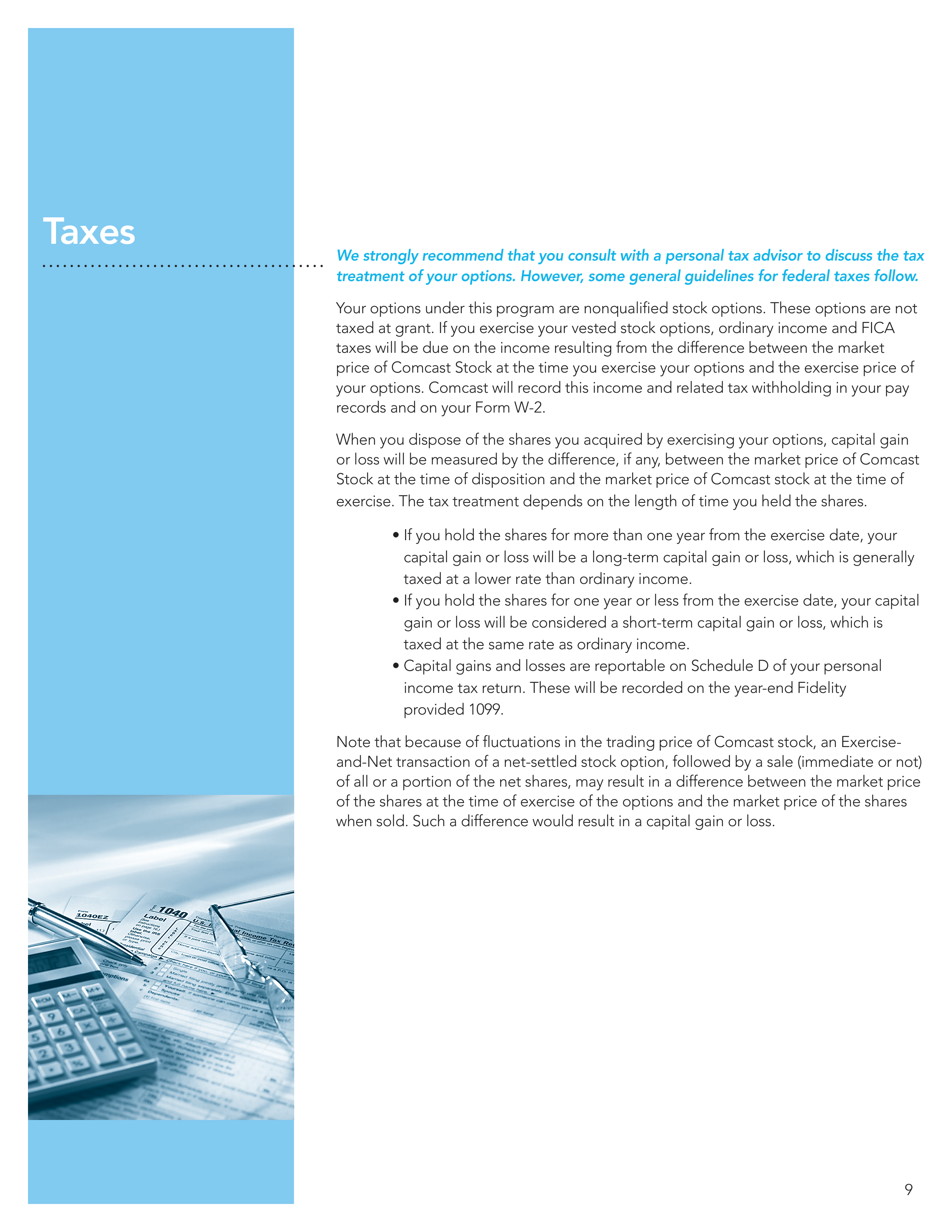 Comcast Employee Equity Program Brochure — page 11