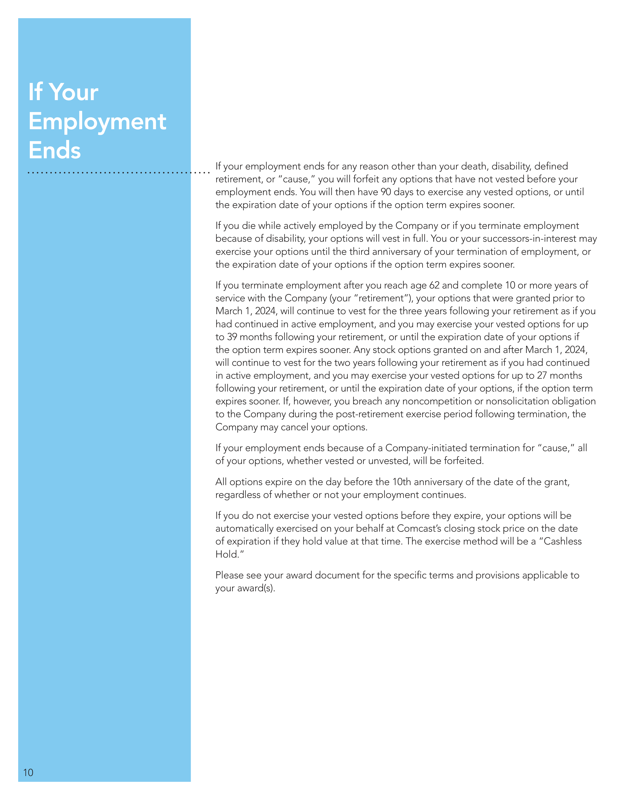 Comcast Employee Equity Program Brochure — page 12