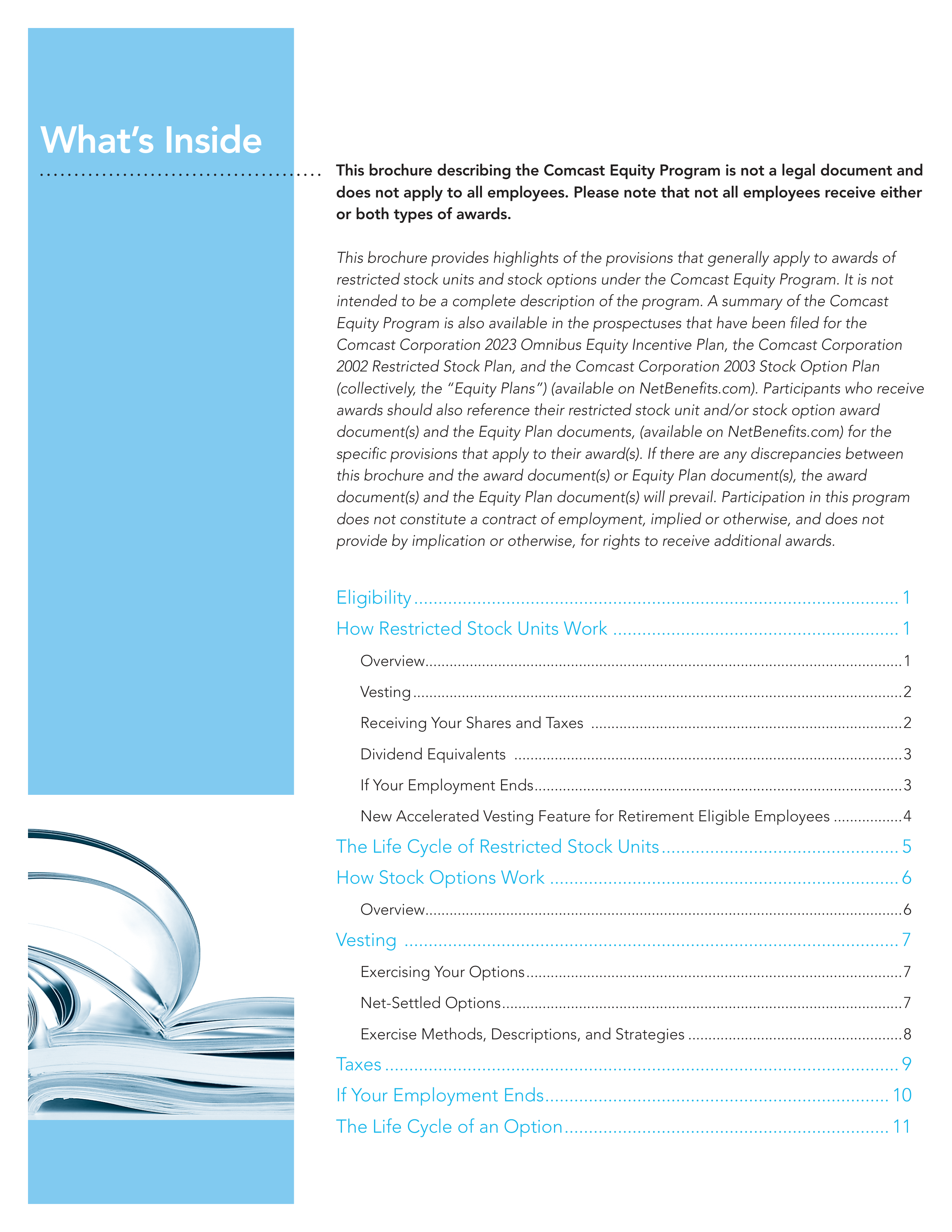Comcast Employee Equity Program Brochure — page 2