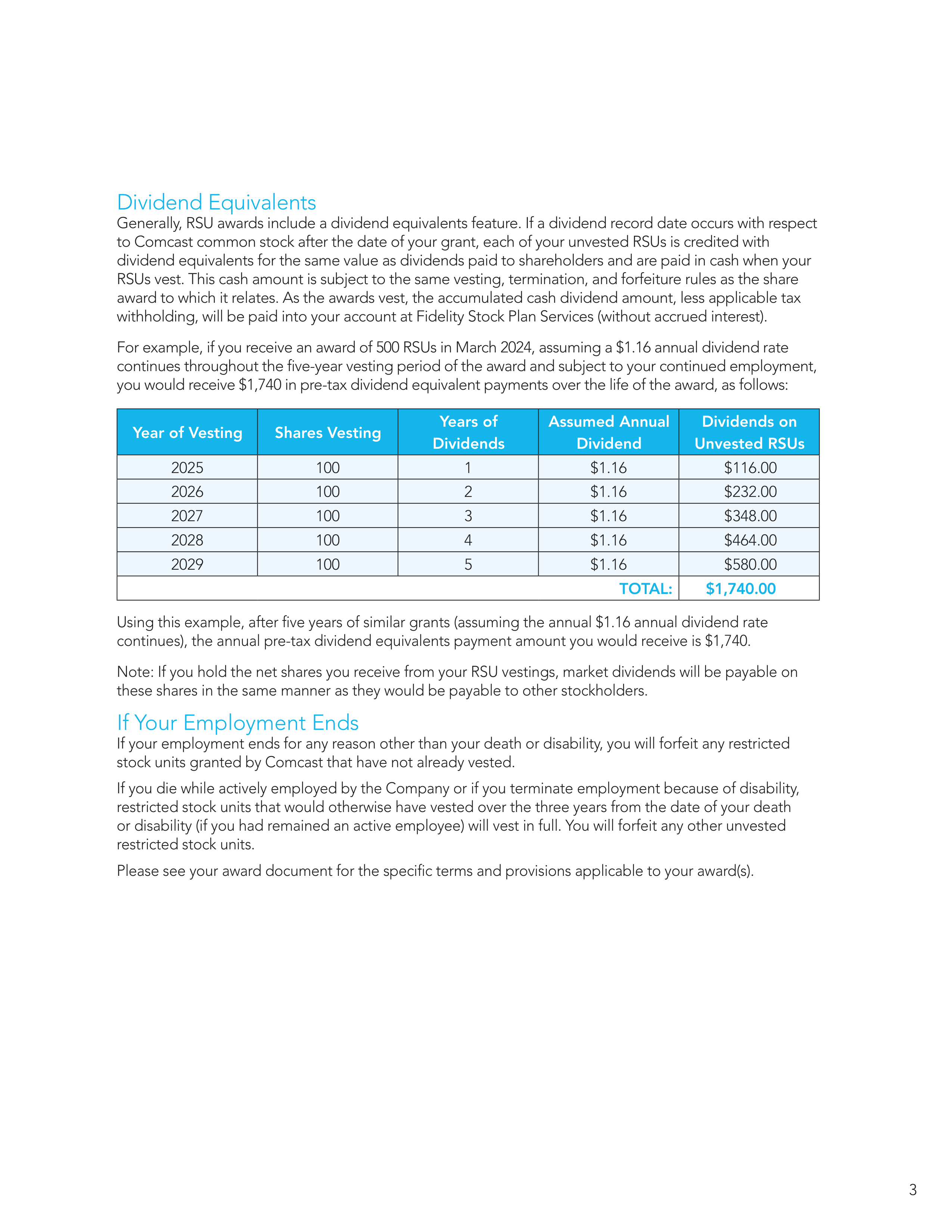Comcast Employee Equity Program Brochure — page 5