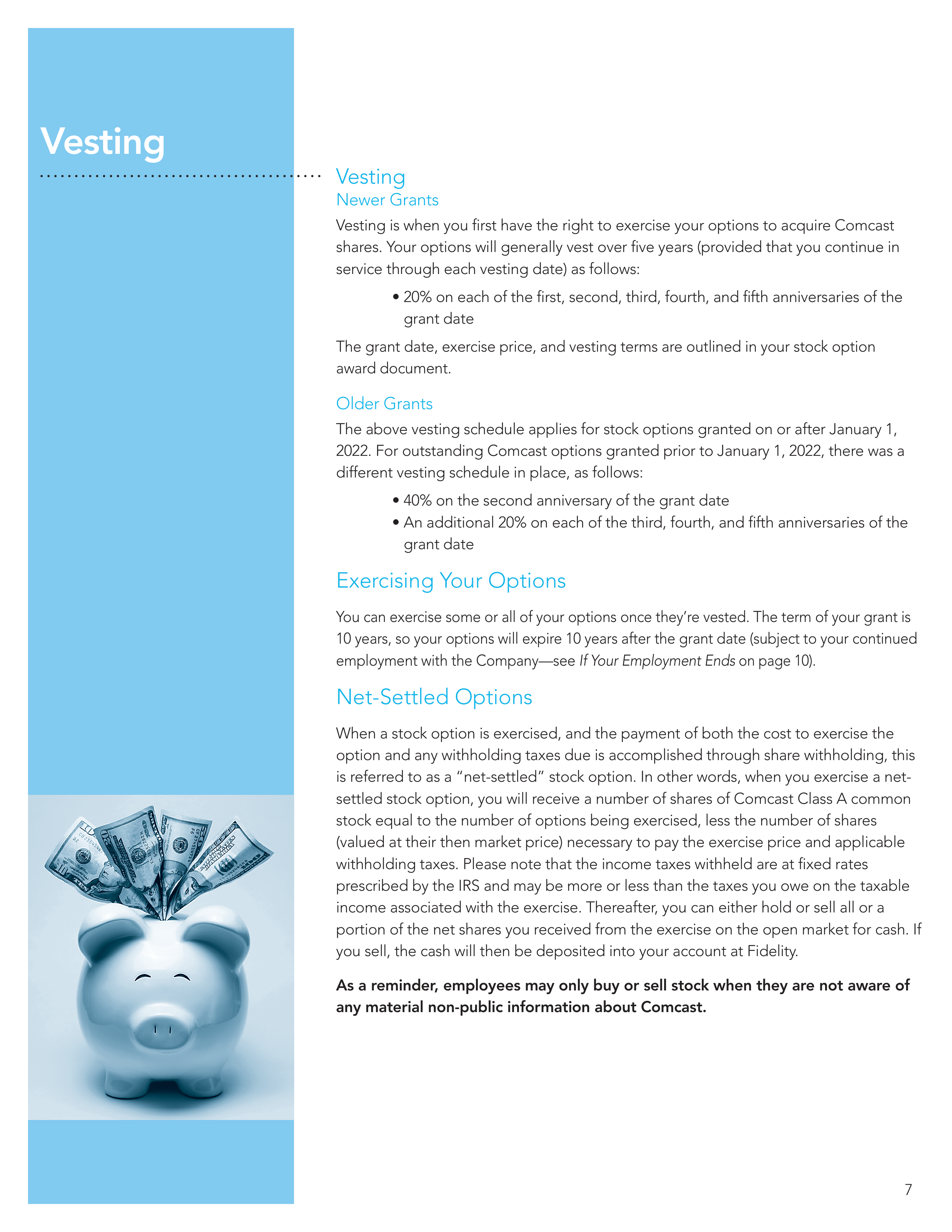 Comcast Employee Equity Program Brochure — page 9