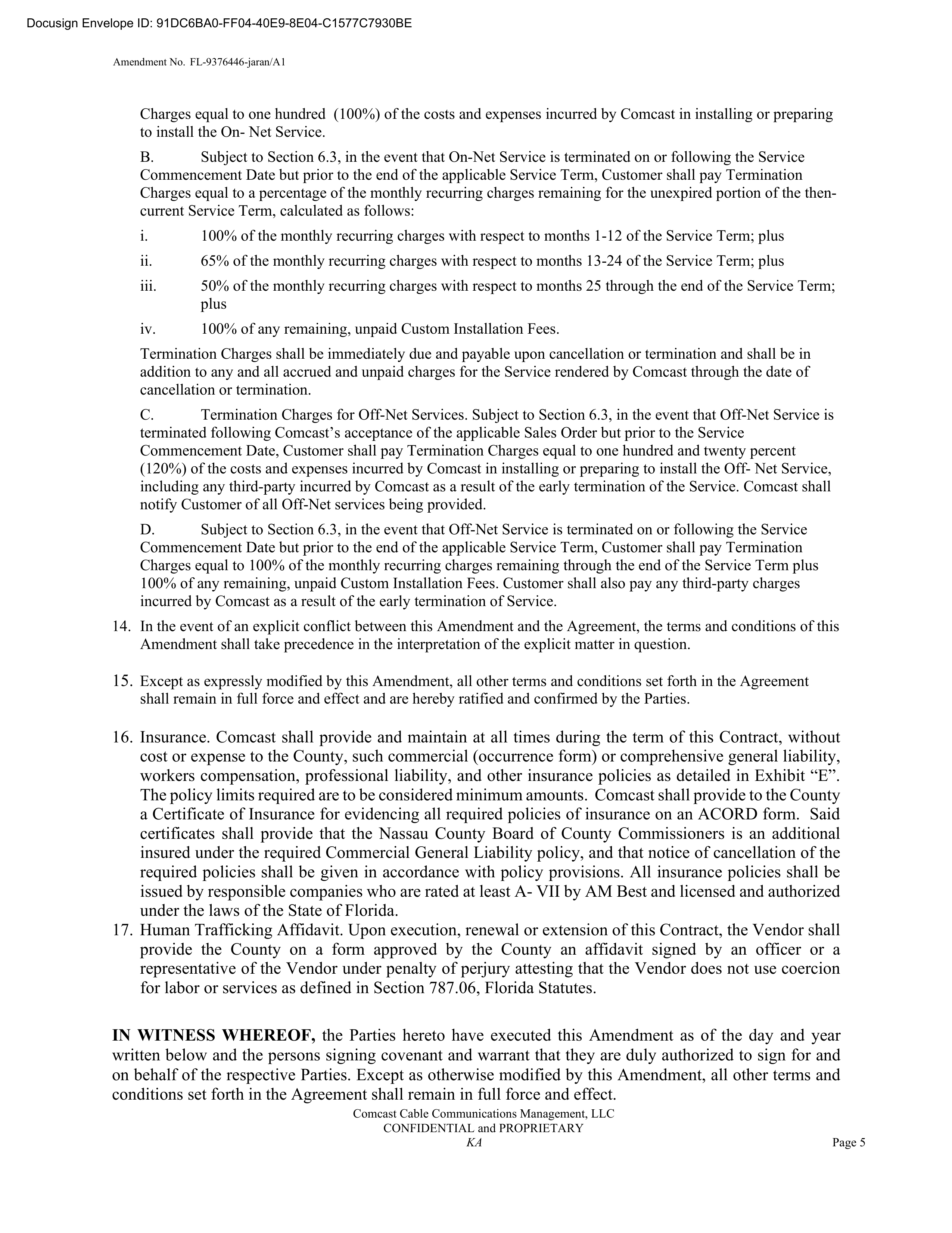 Comcast Enterprise Services Master Services Agreement — page 6