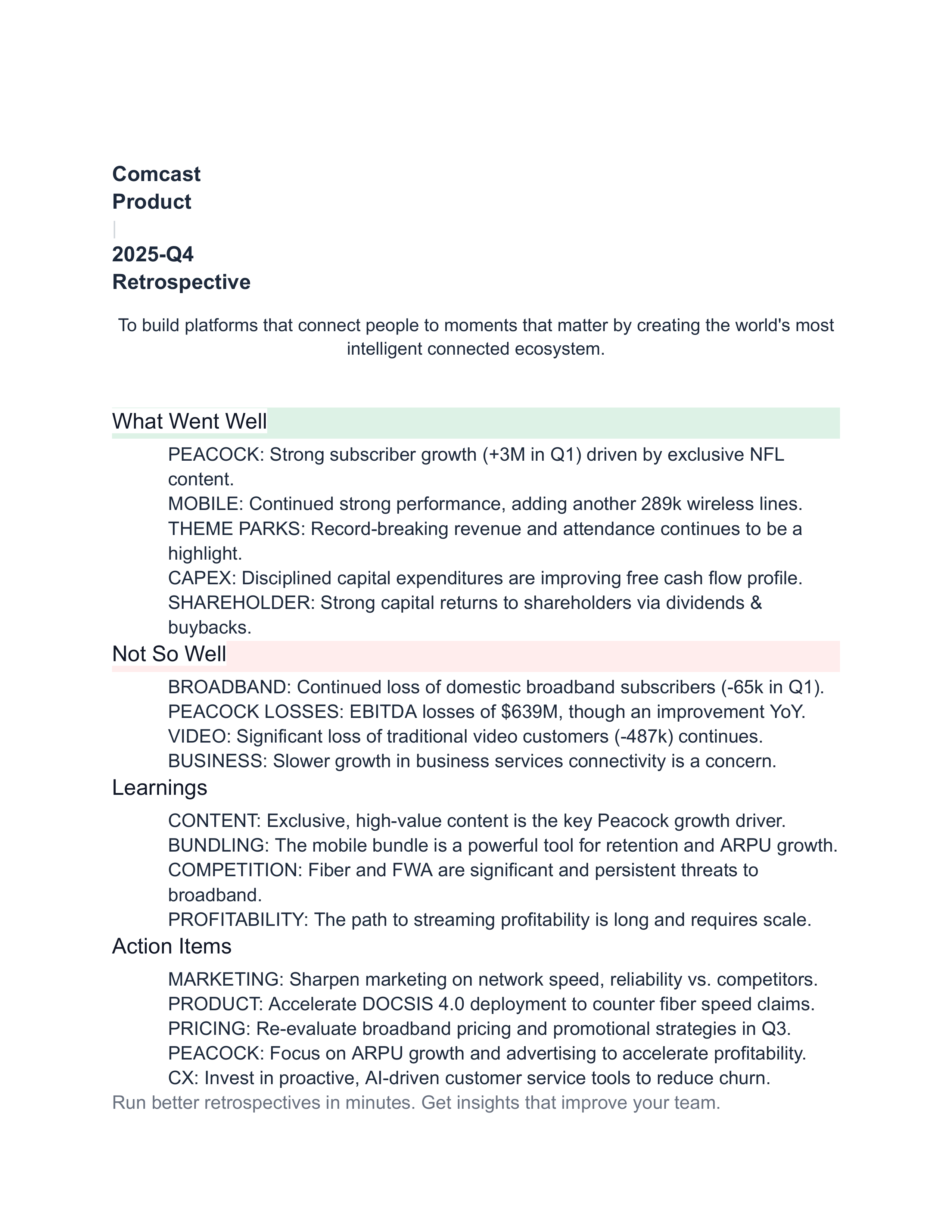 Comcast Swot Analysis  — page 5
