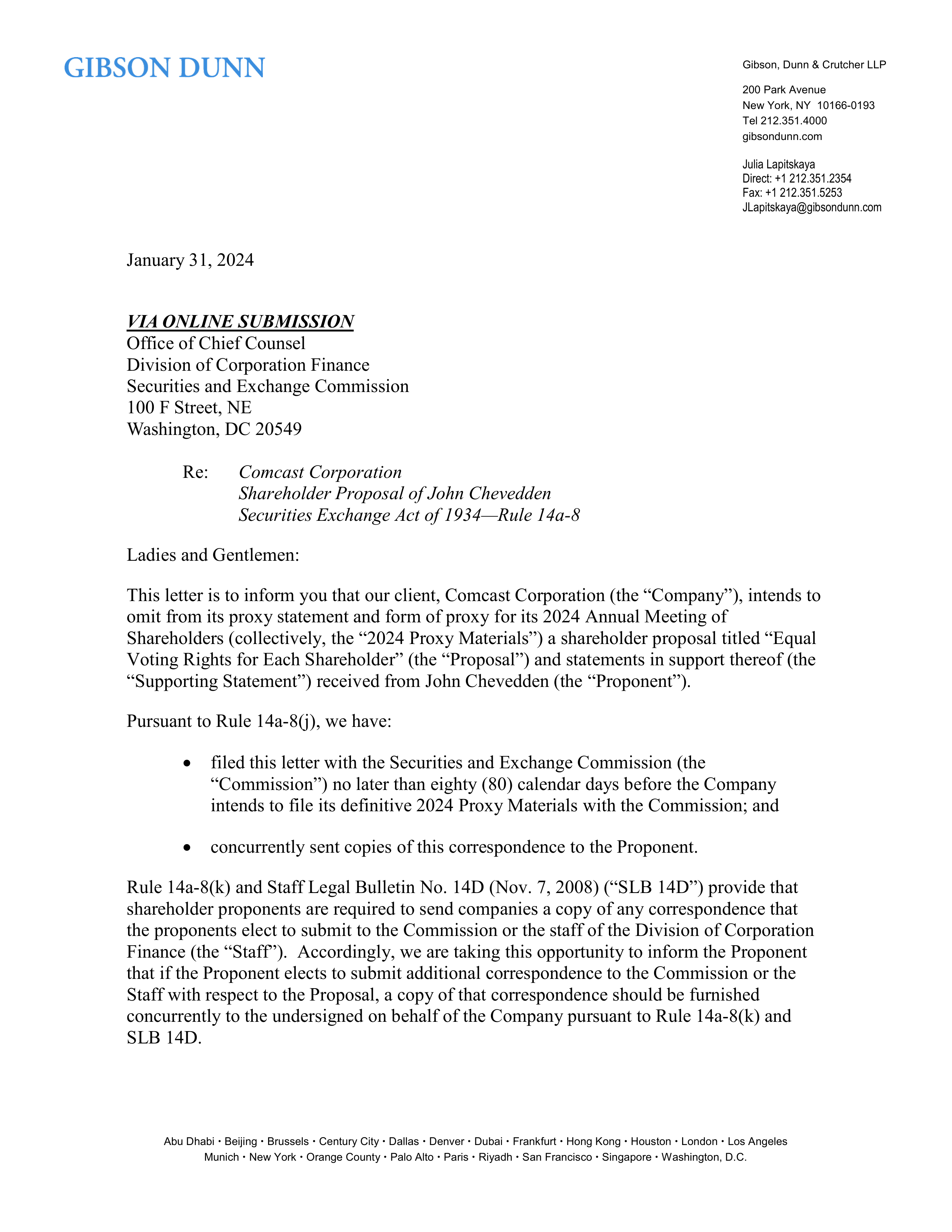 Comcast Proposal  — page 2
