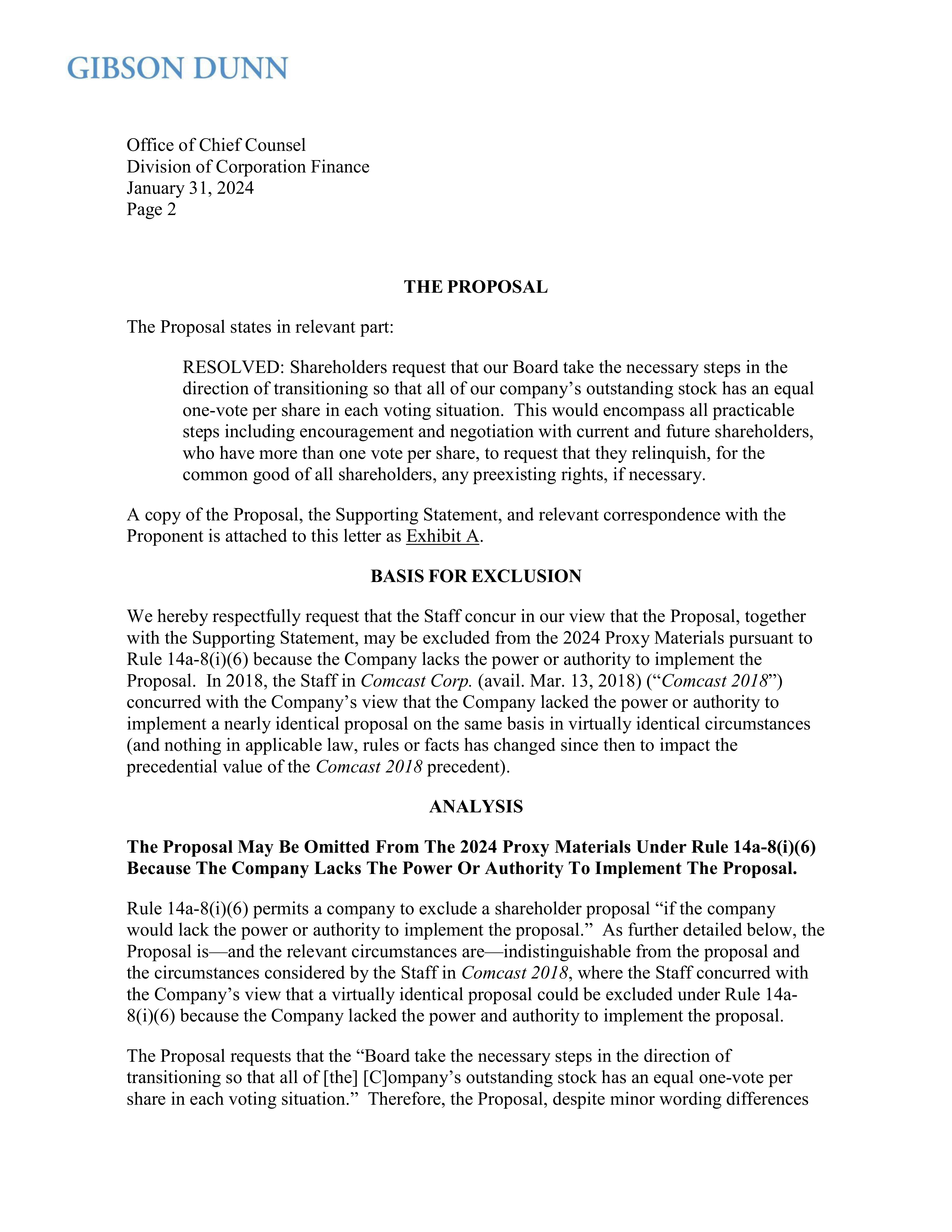Comcast Proposal  — page 3