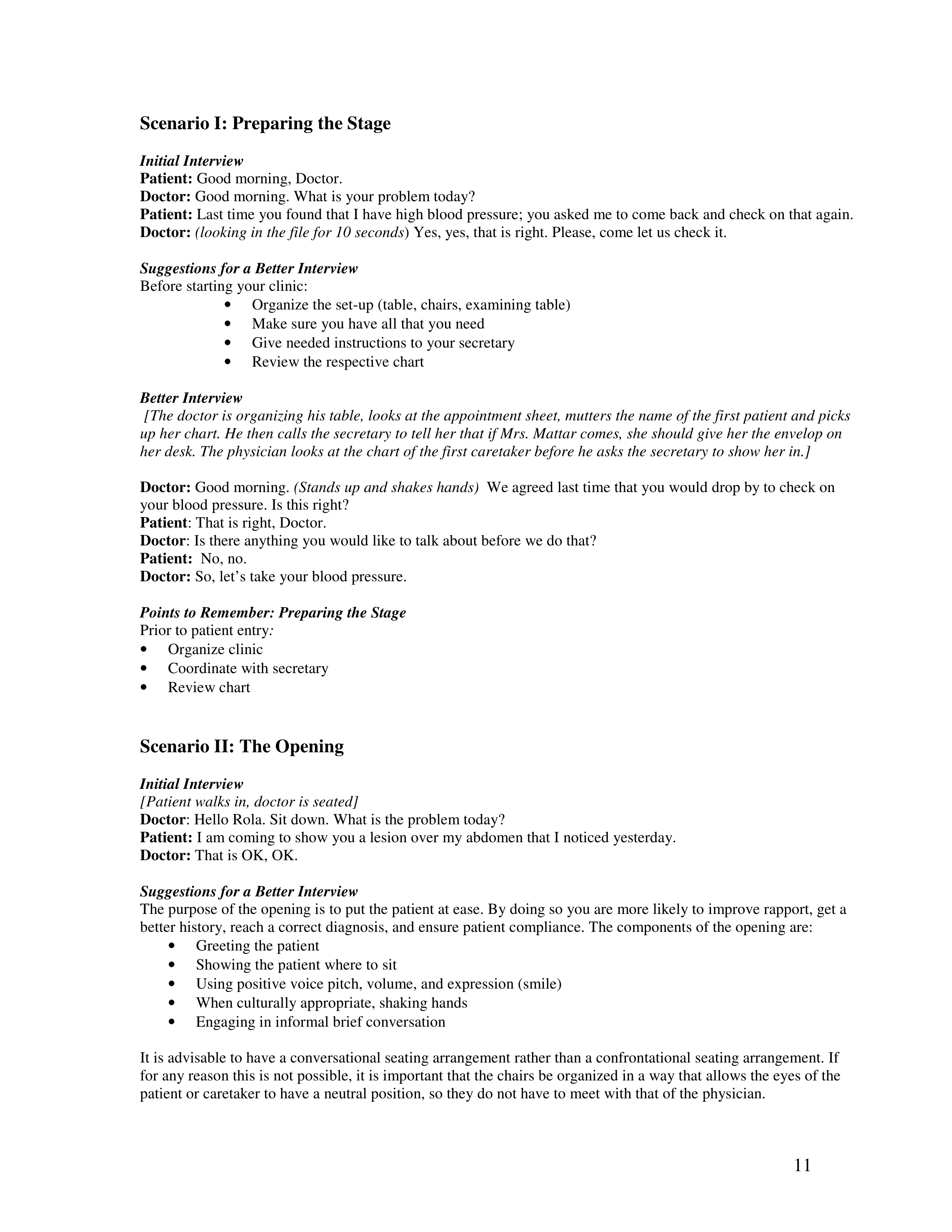 Communication Skills for Medical Practice — page 11