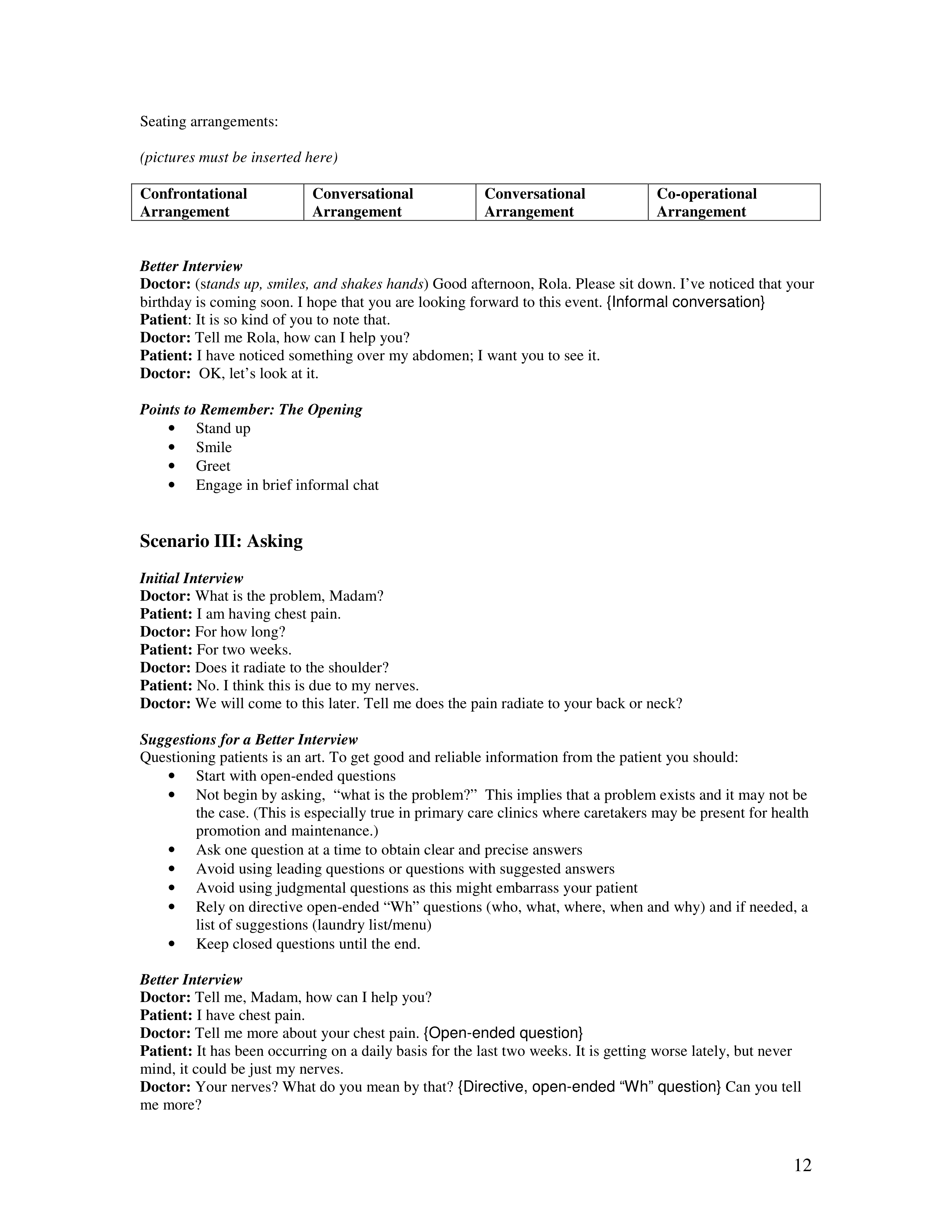 Communication Skills for Medical Practice — page 12
