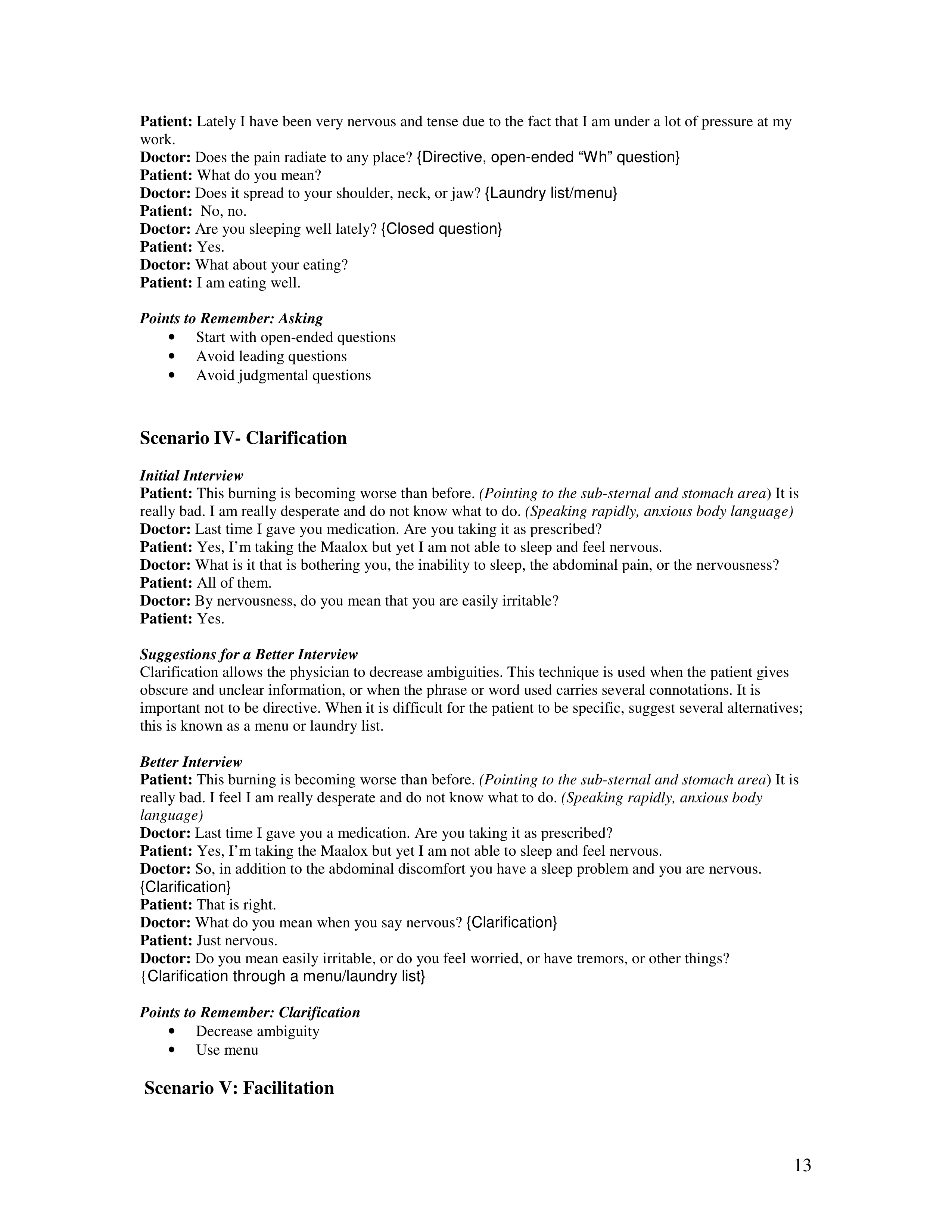 Communication Skills for Medical Practice — page 13