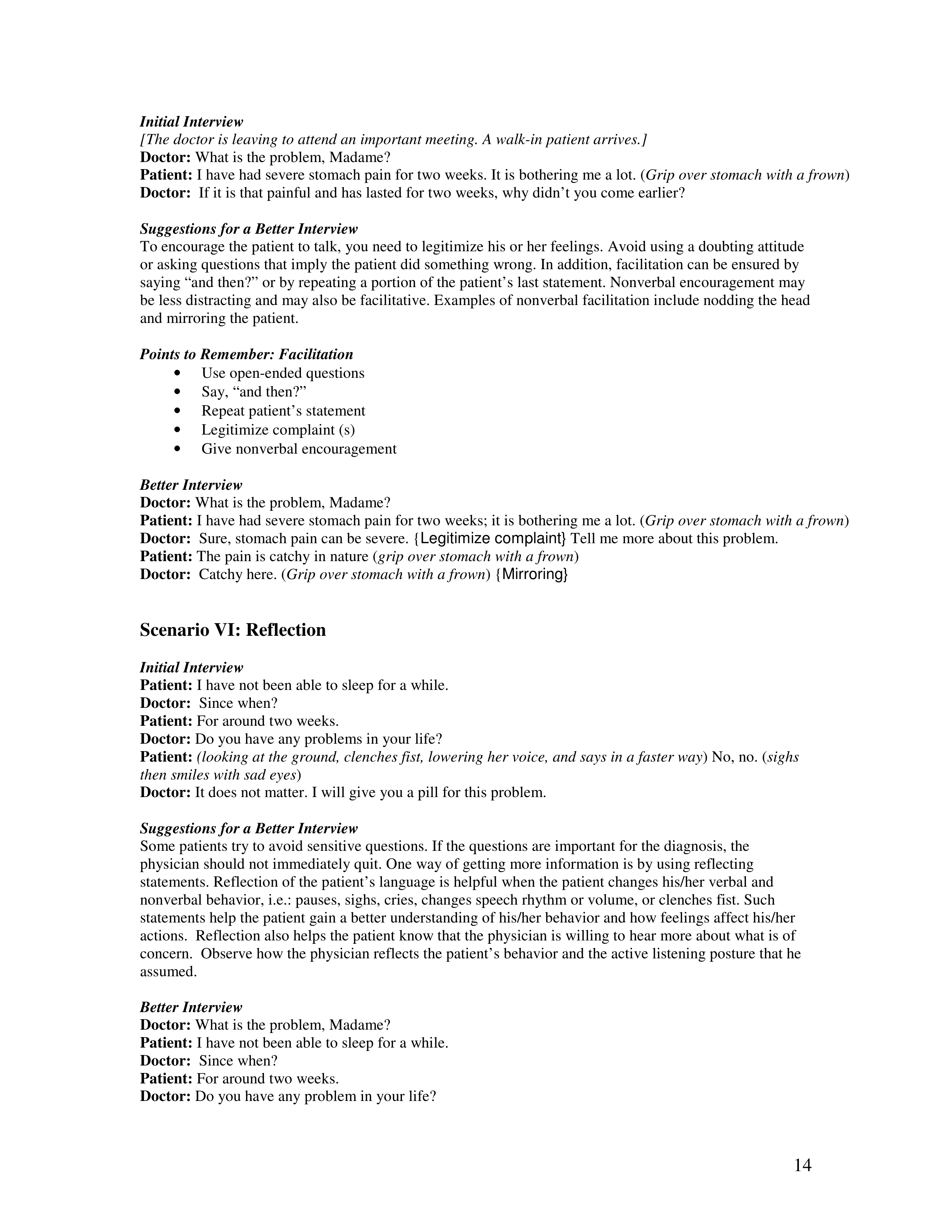 Communication Skills for Medical Practice — page 14