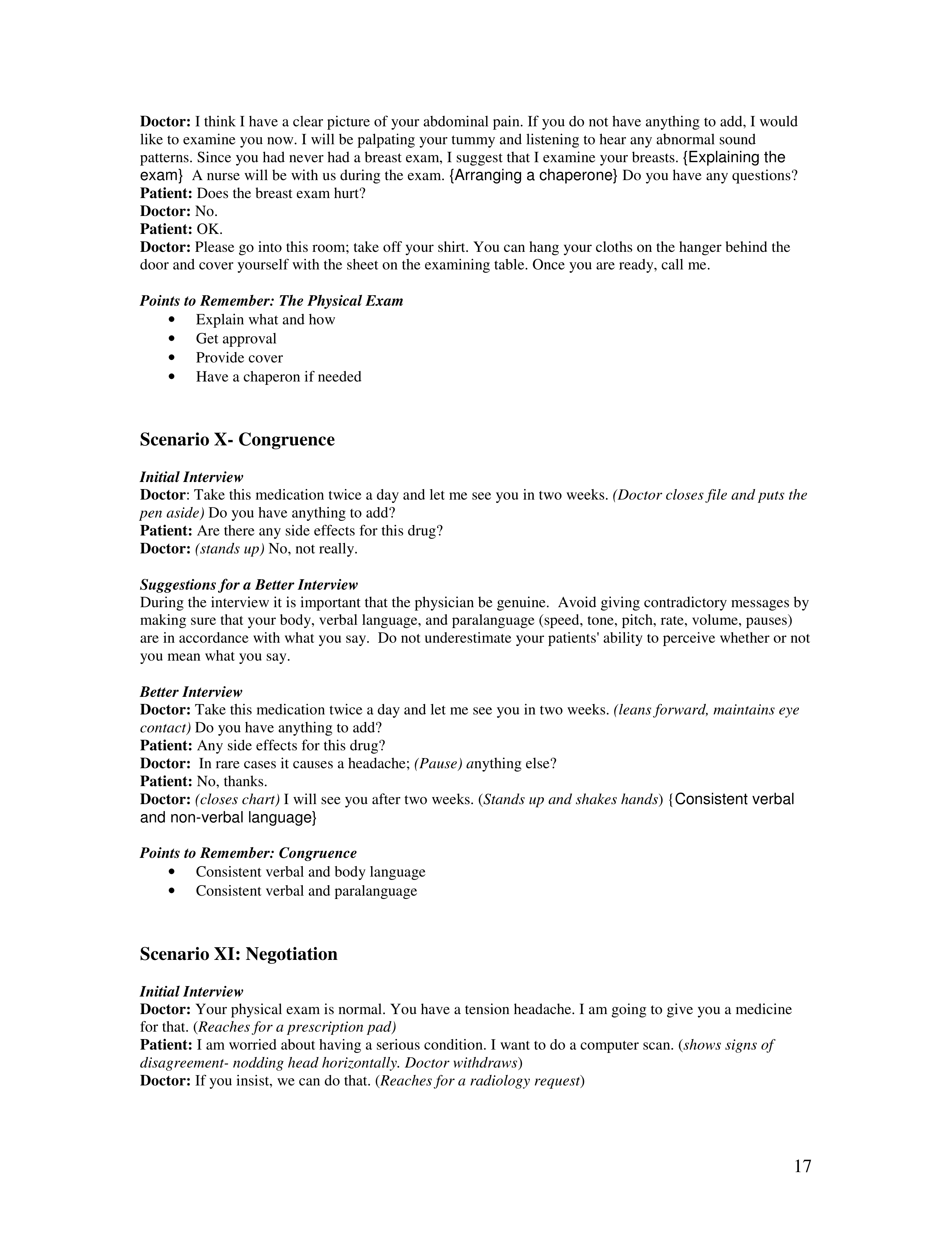 Communication Skills for Medical Practice — page 17