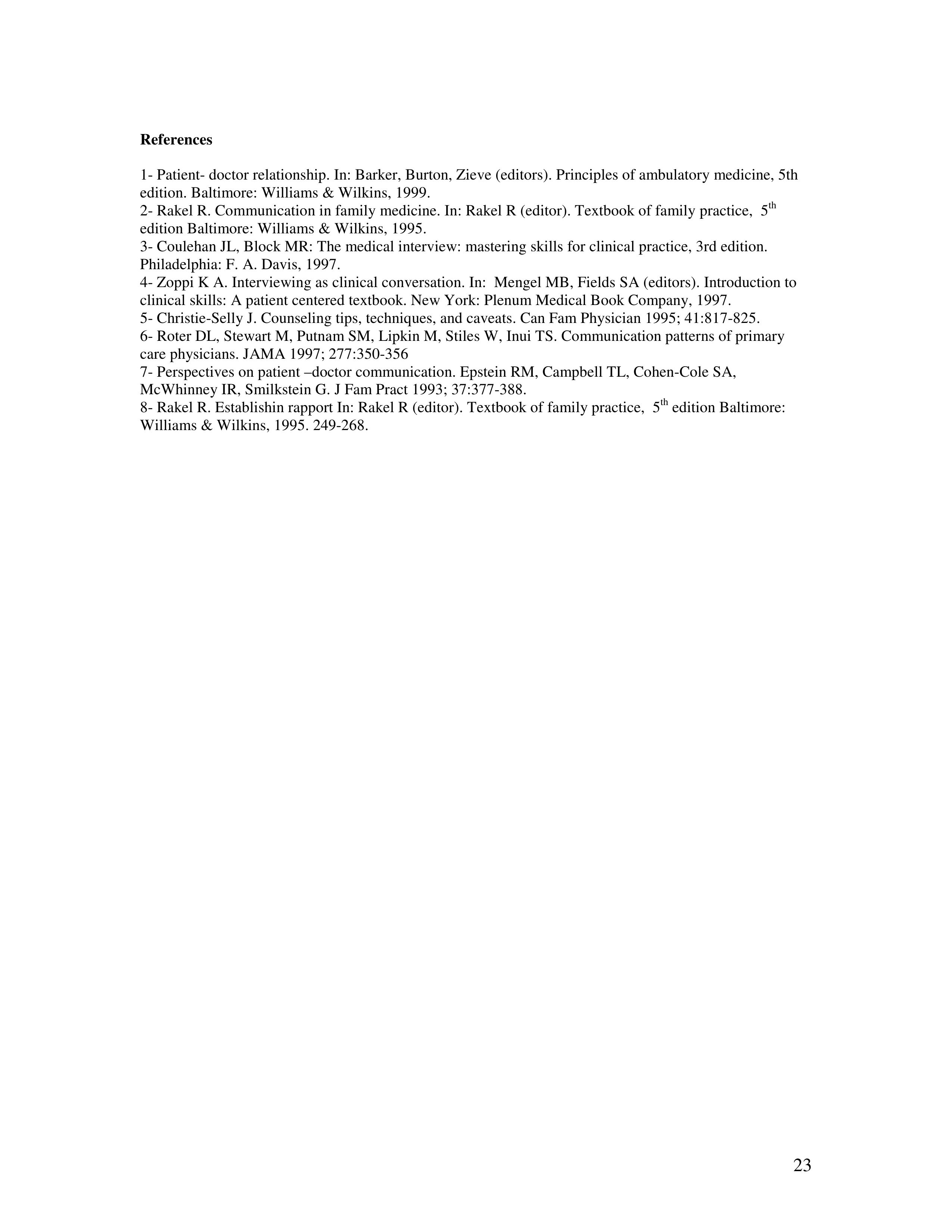 Communication Skills for Medical Practice — page 23