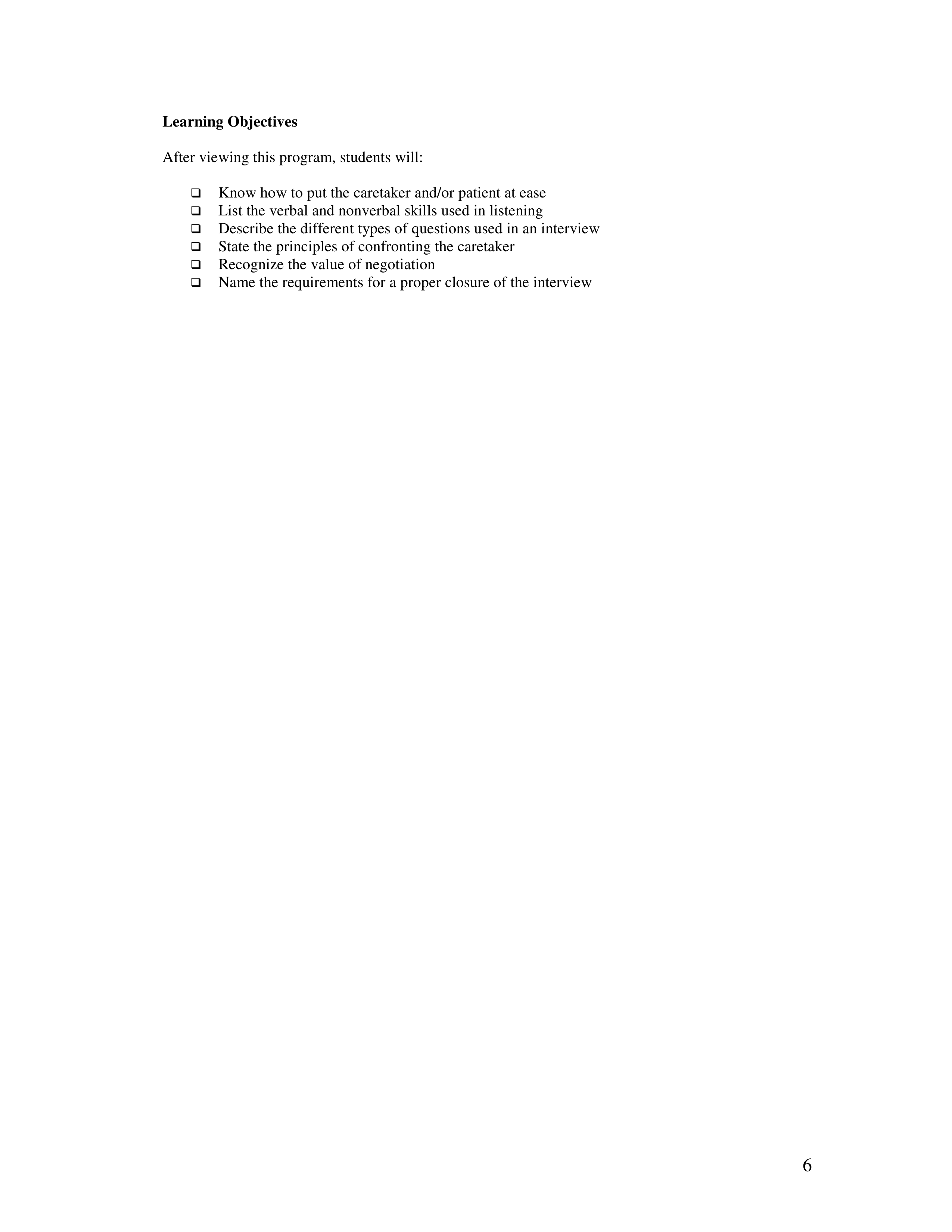 Communication Skills for Medical Practice — page 6
