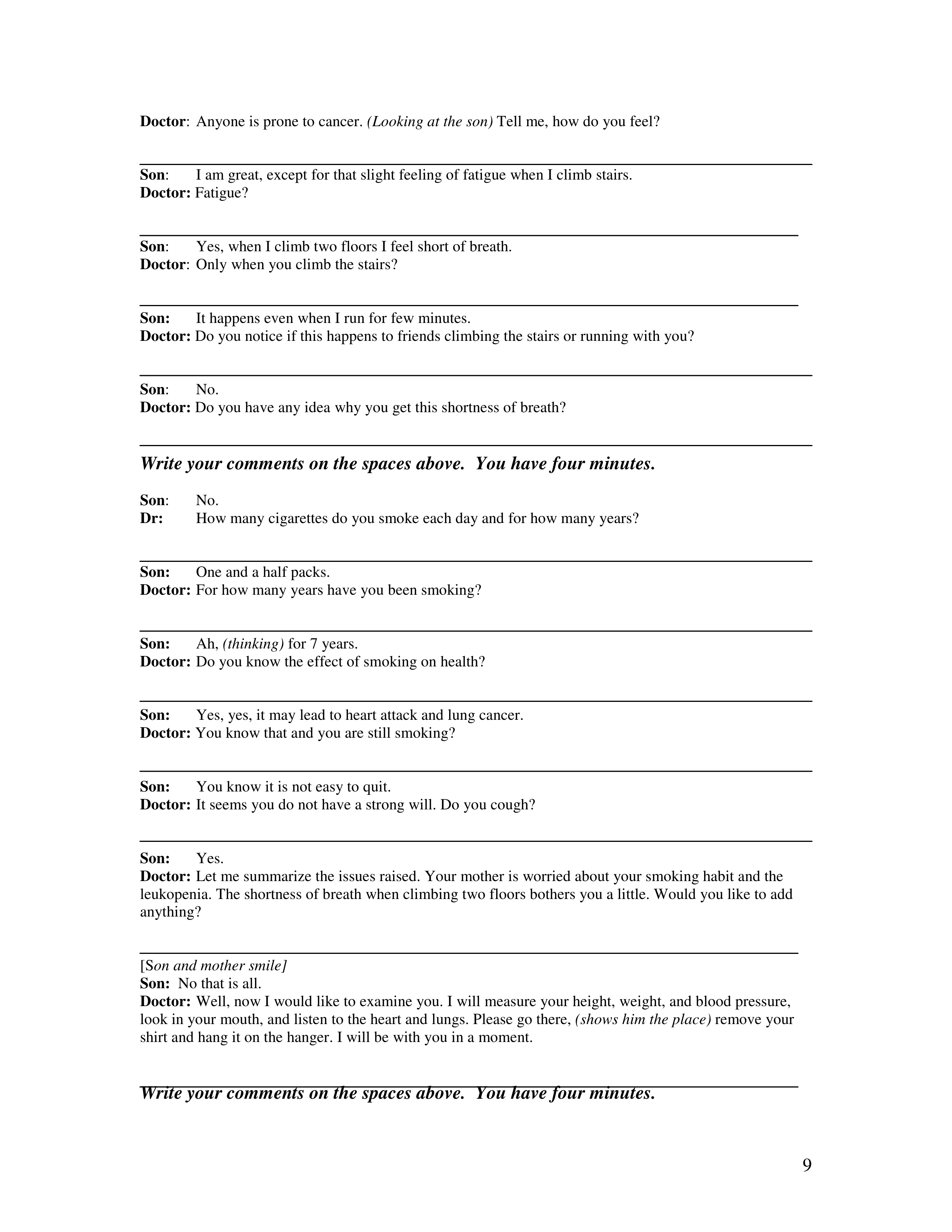 Communication Skills for Medical Practice — page 9