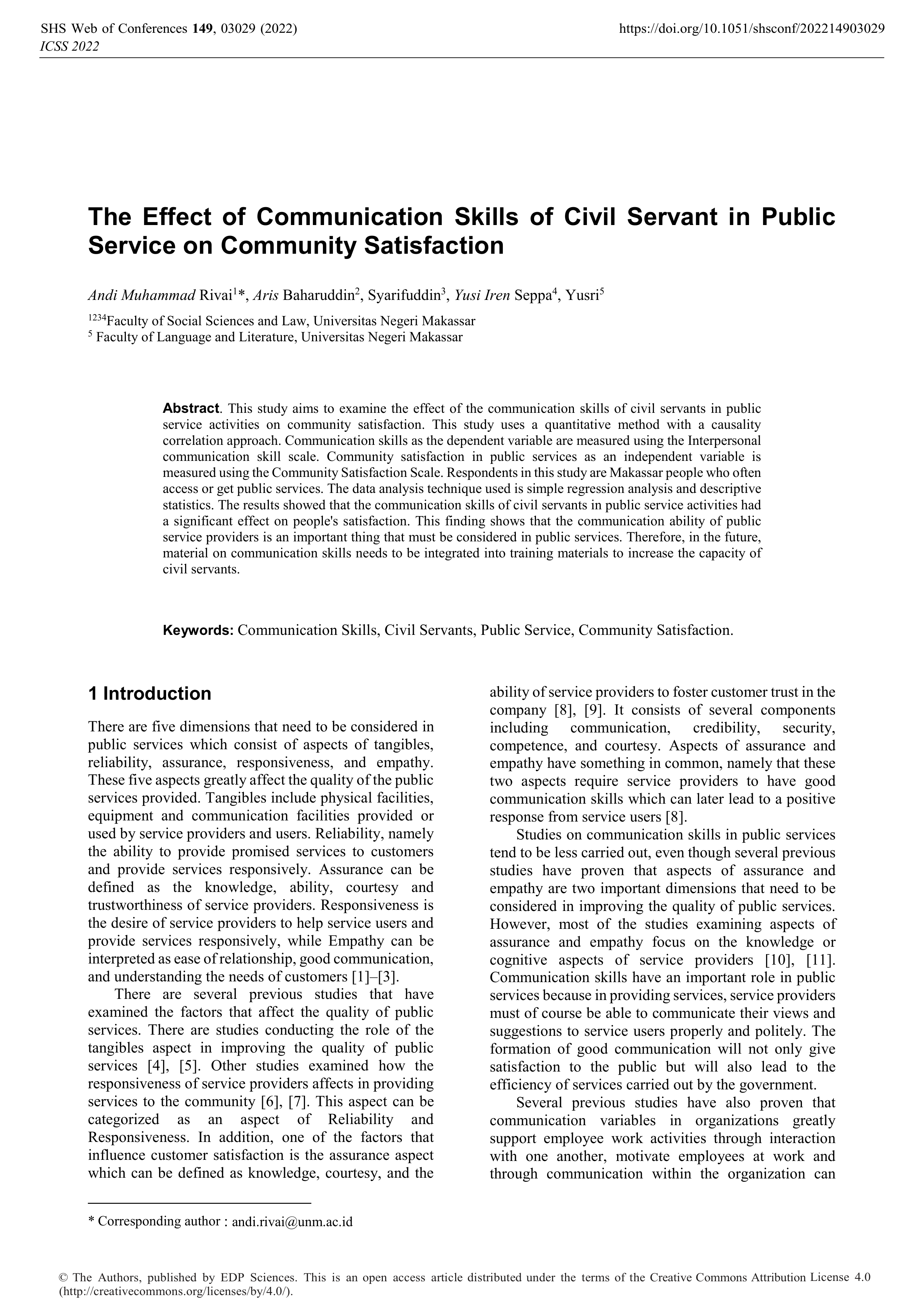 Communication Skills for Civil Servants — page 1