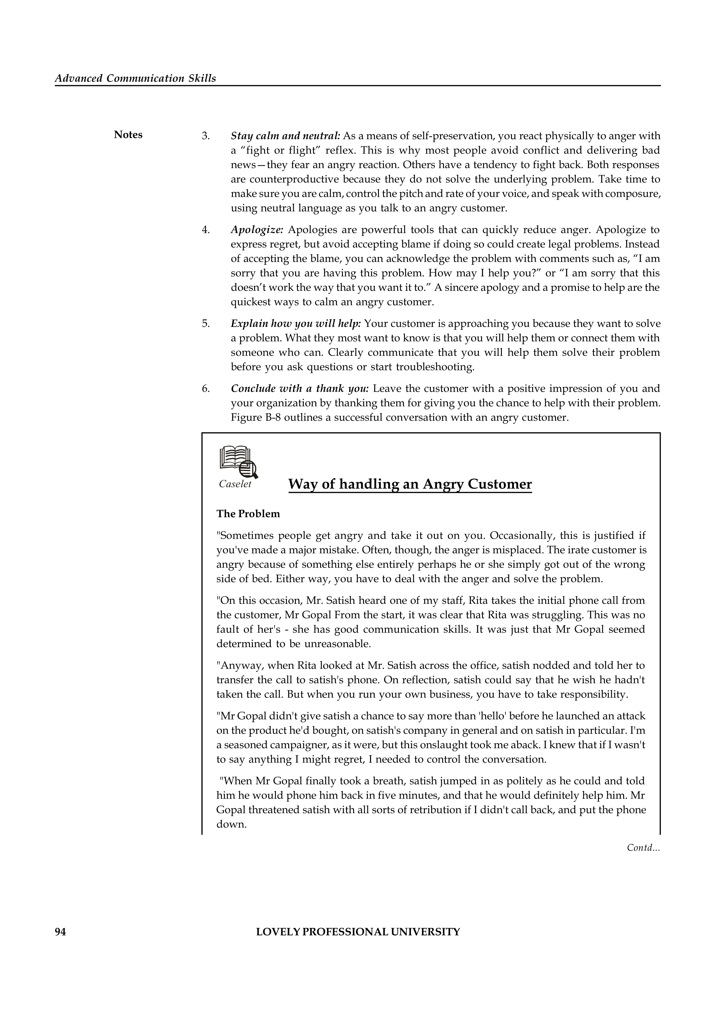 Communication Skills for Customer Service — page 101