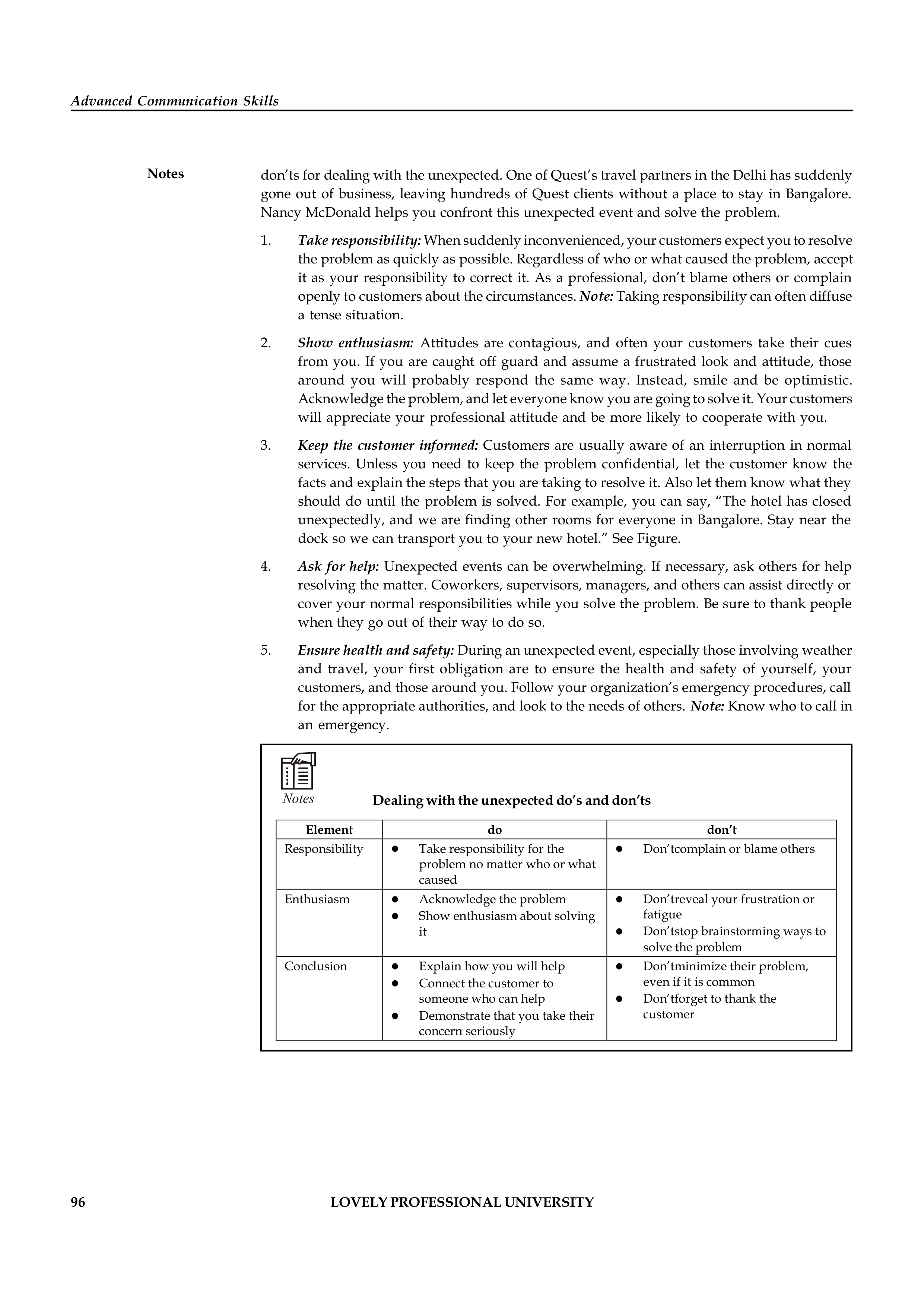 Communication Skills for Customer Service — page 103