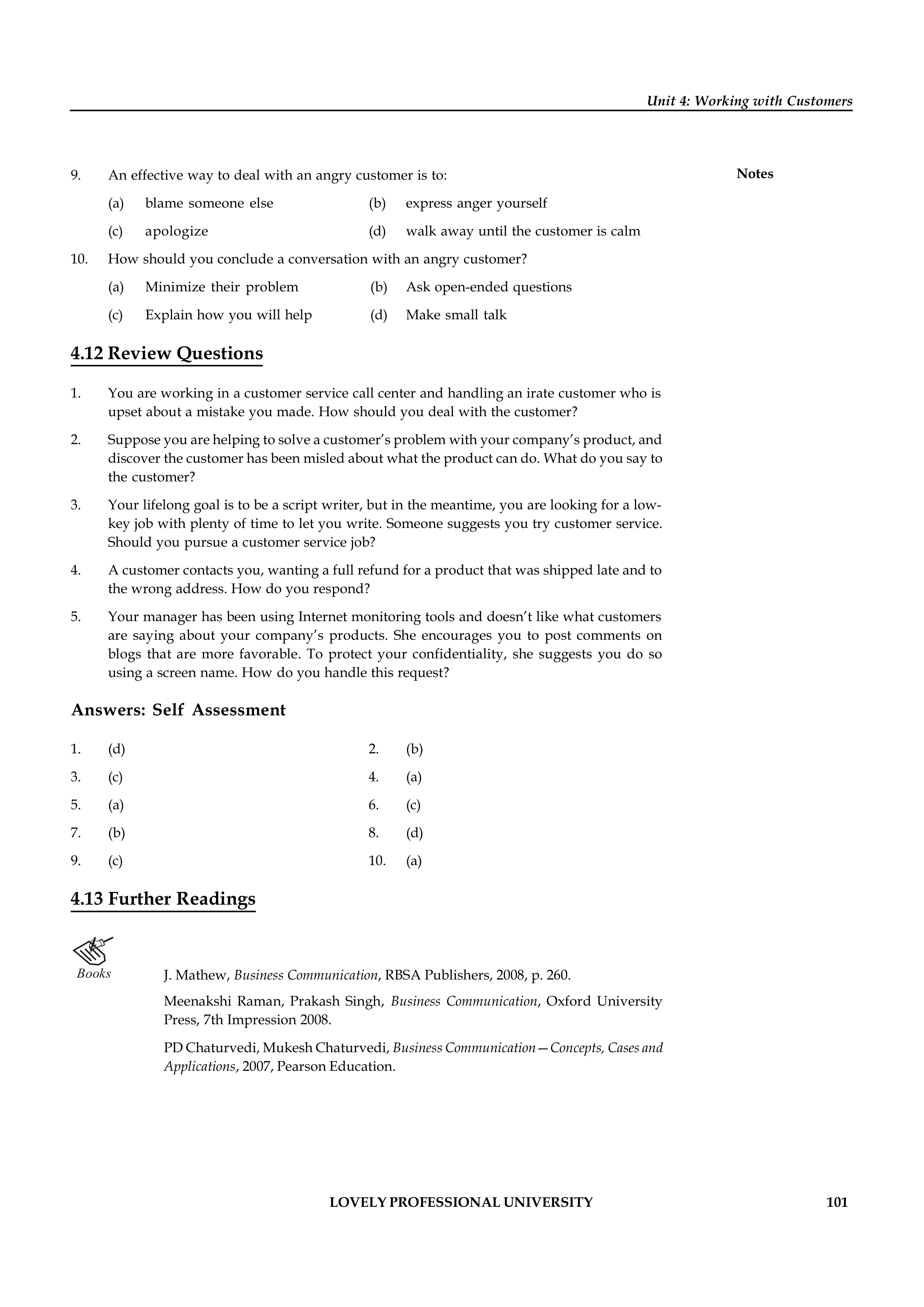 Communication Skills for Customer Service — page 108