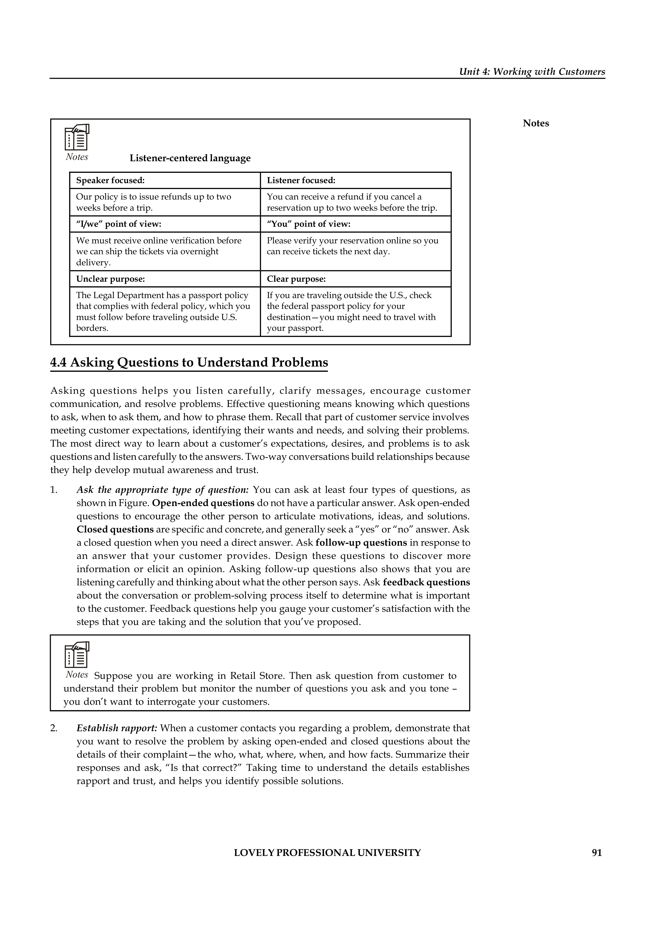 Communication Skills for Customer Service — page 98