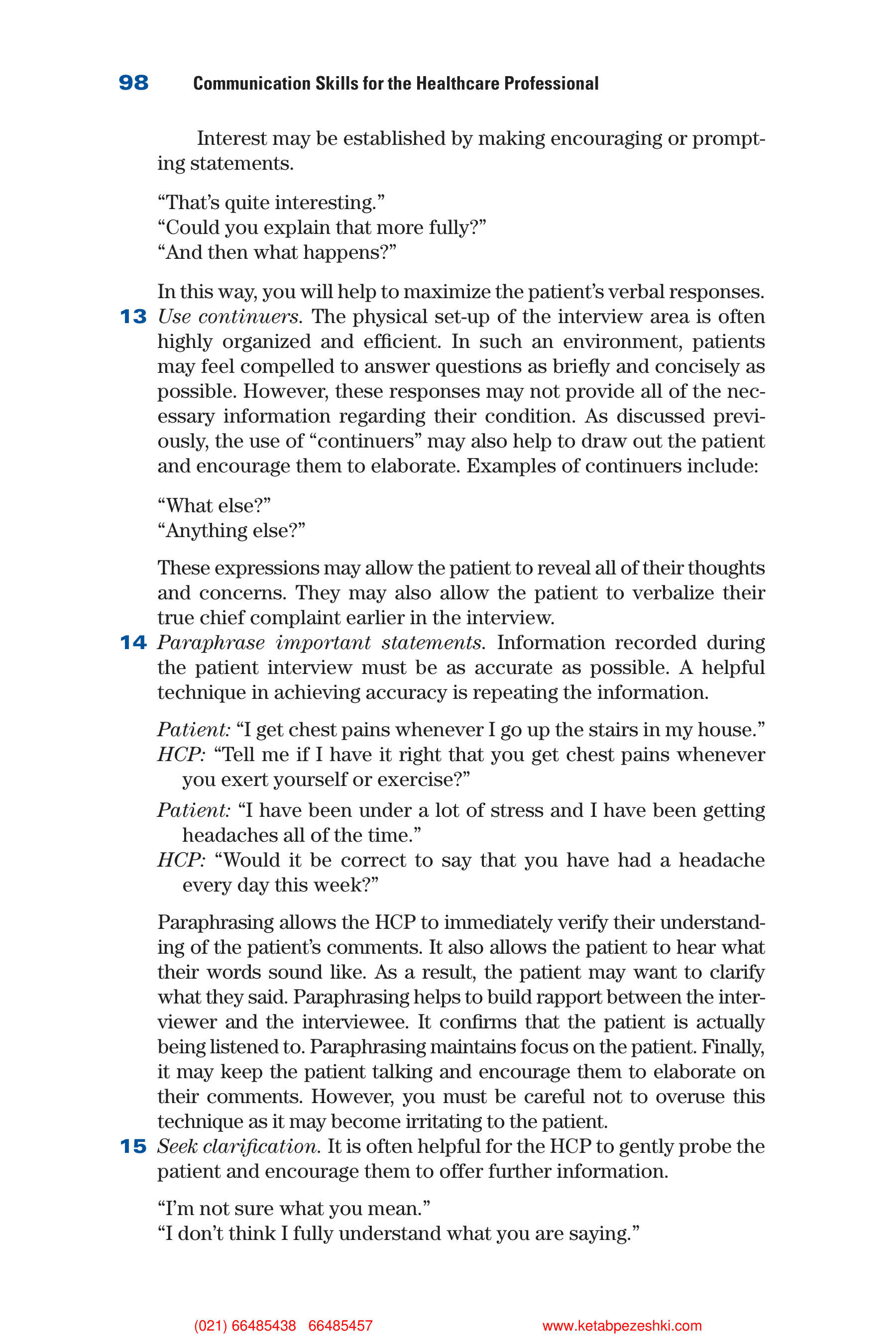 Communication Skills for Health Care Professionals — page 113