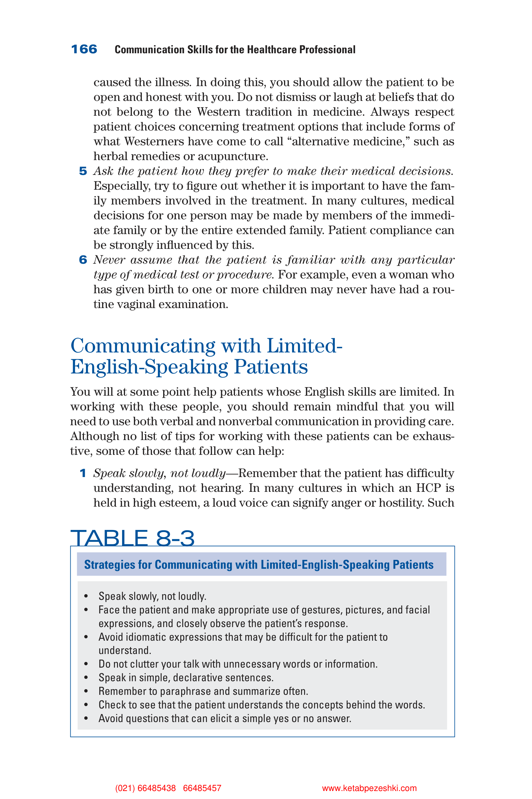 Communication Skills for Health Care Professionals — page 181