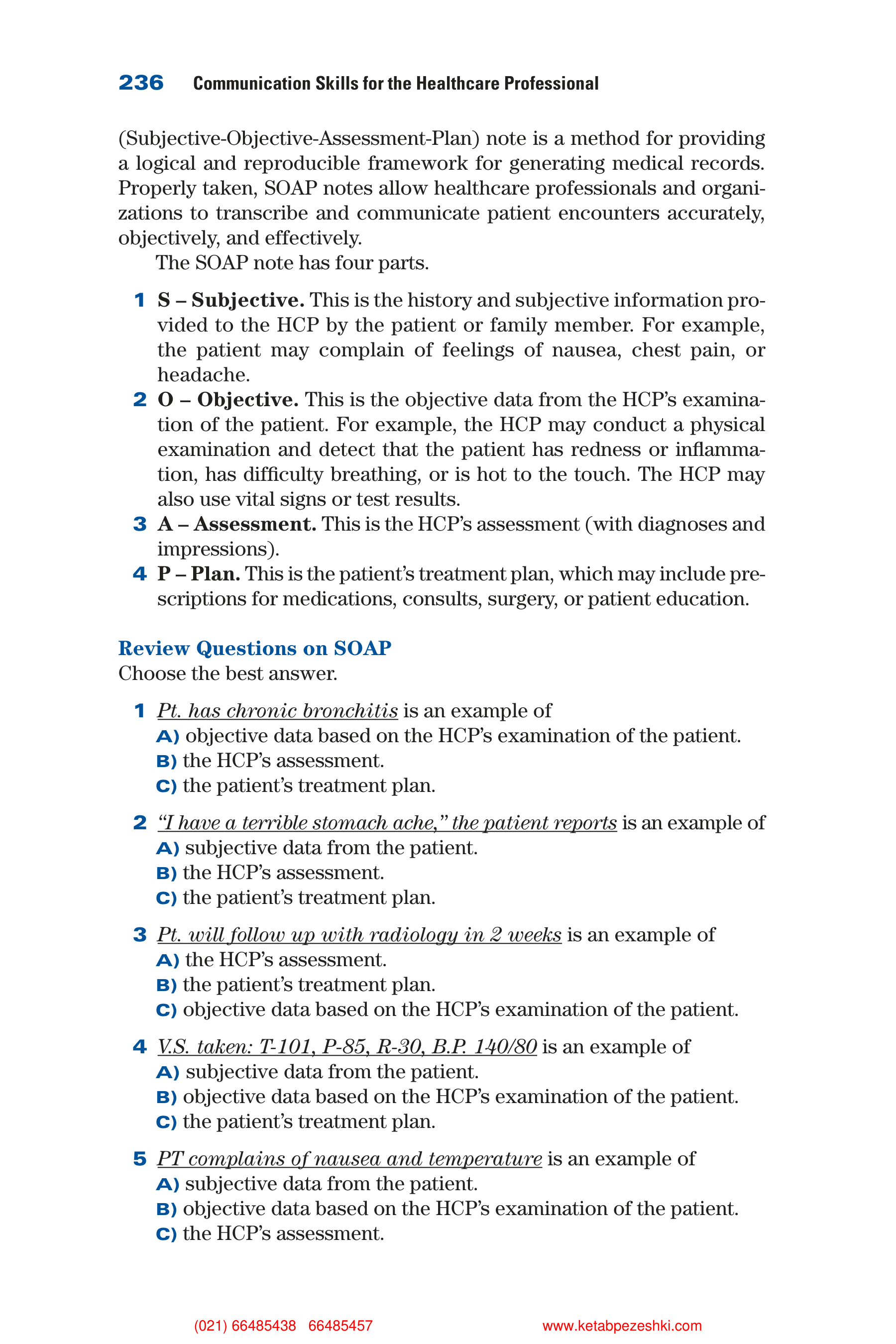 Communication Skills for Health Care Professionals — page 252