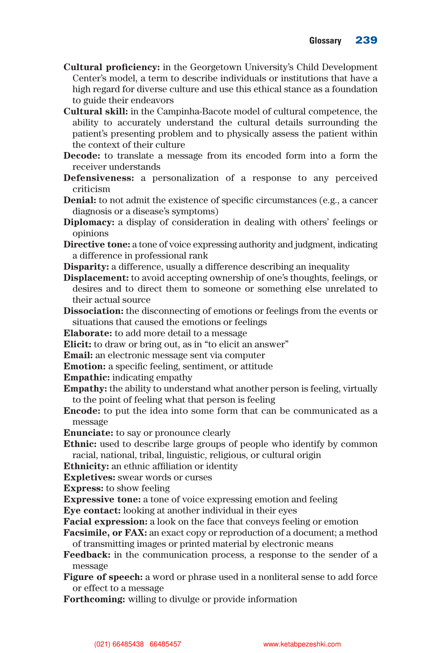 Communication Skills for Health Care Professionals — page 255