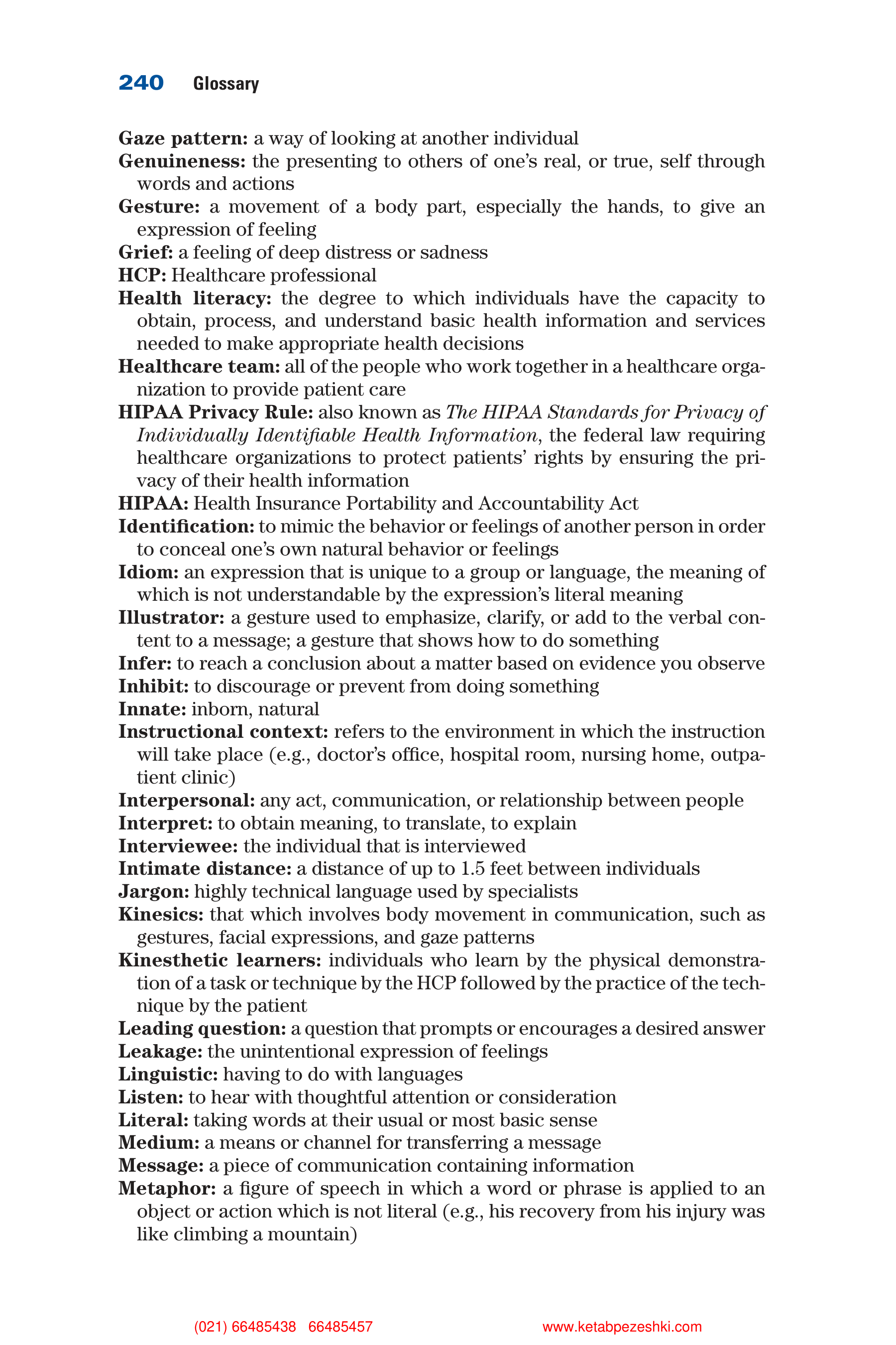 Communication Skills for Health Care Professionals — page 256