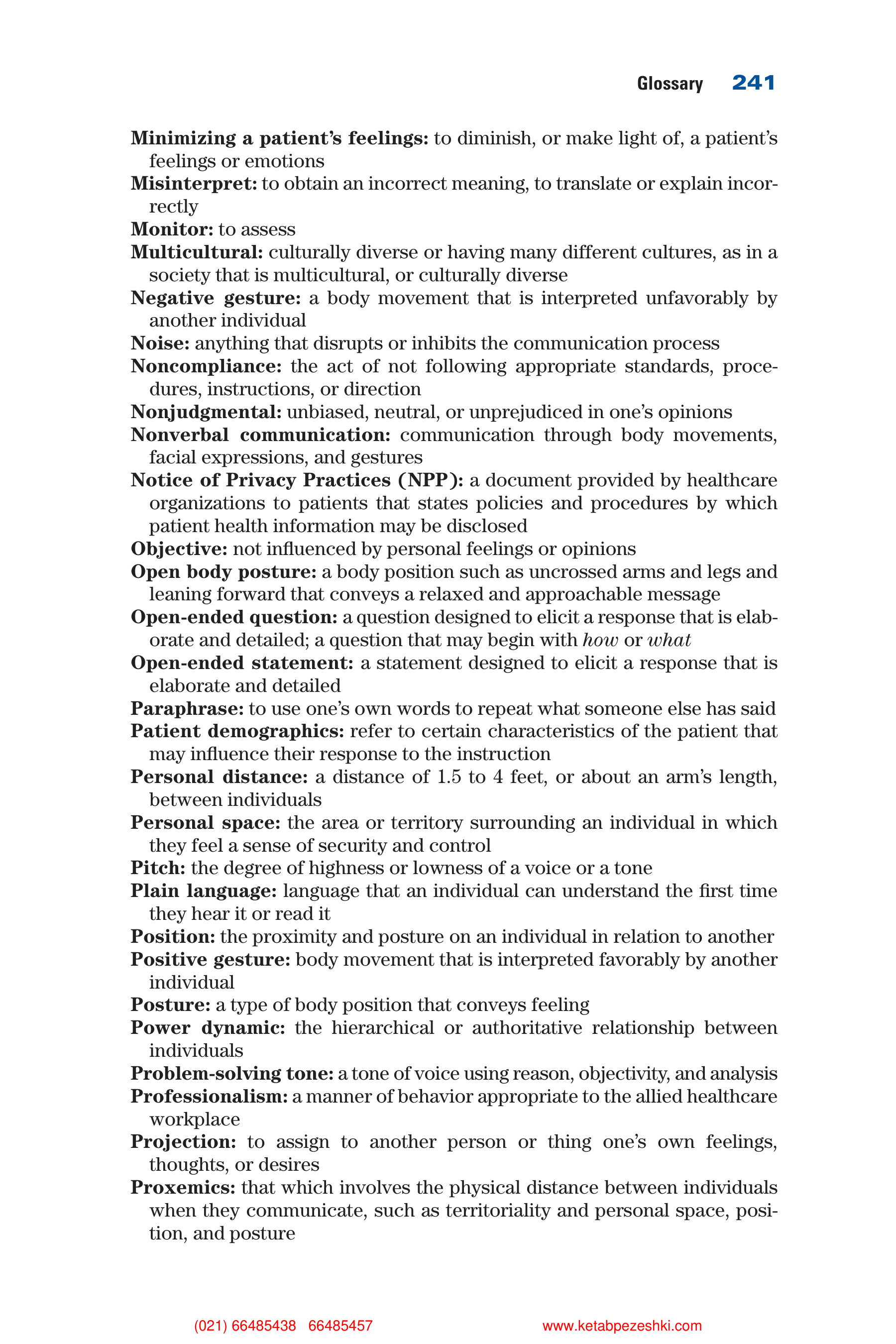 Communication Skills for Health Care Professionals — page 257