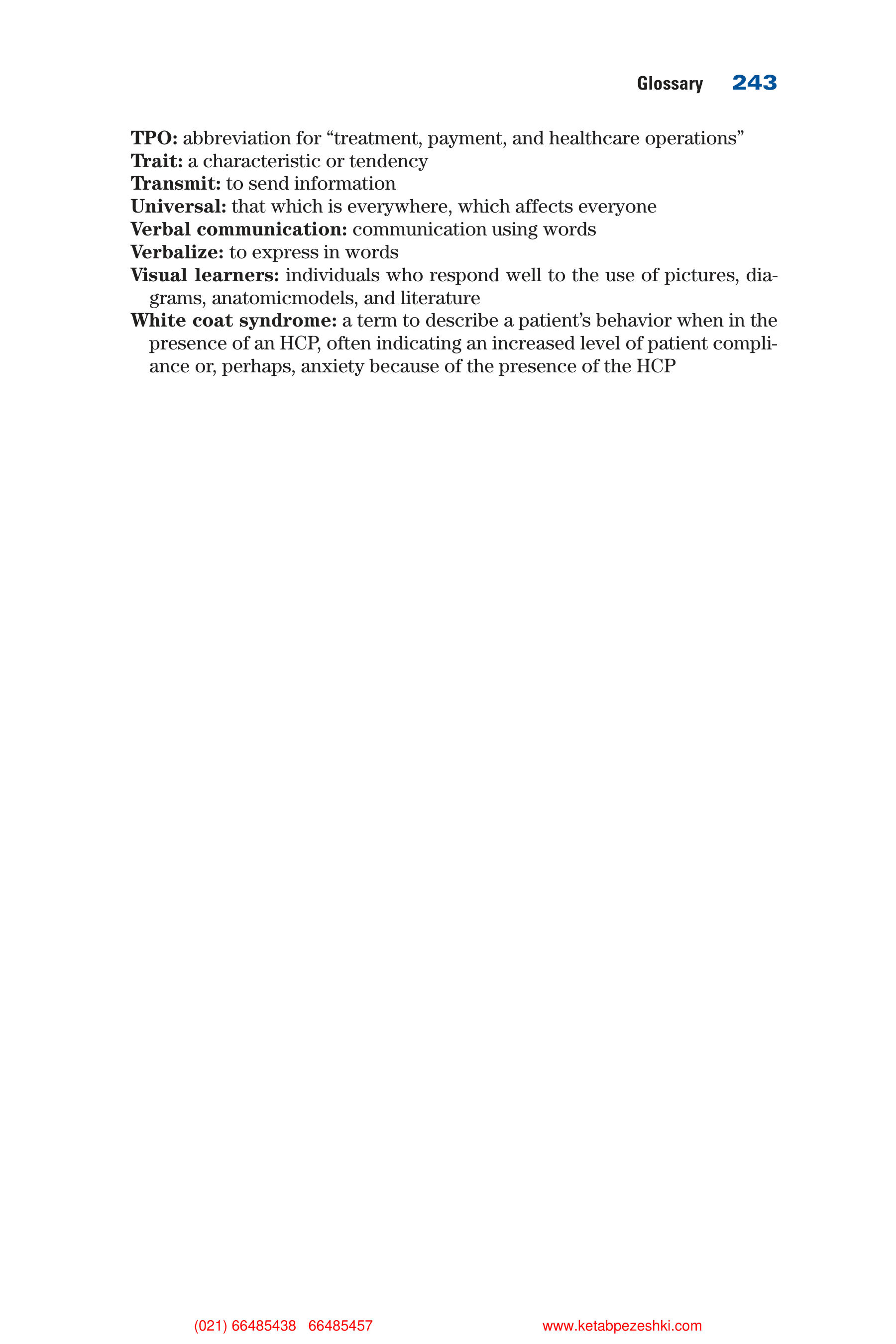 Communication Skills for Health Care Professionals — page 259