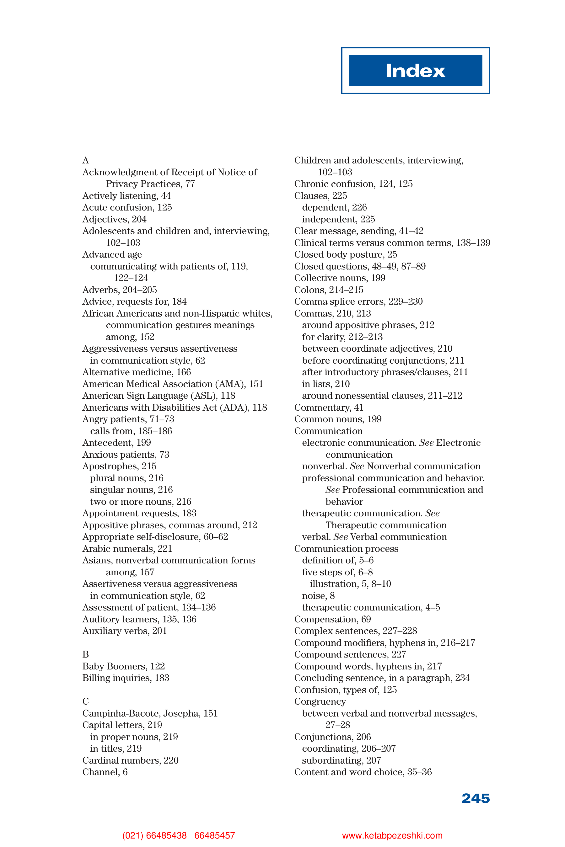 Communication Skills for Health Care Professionals — page 261