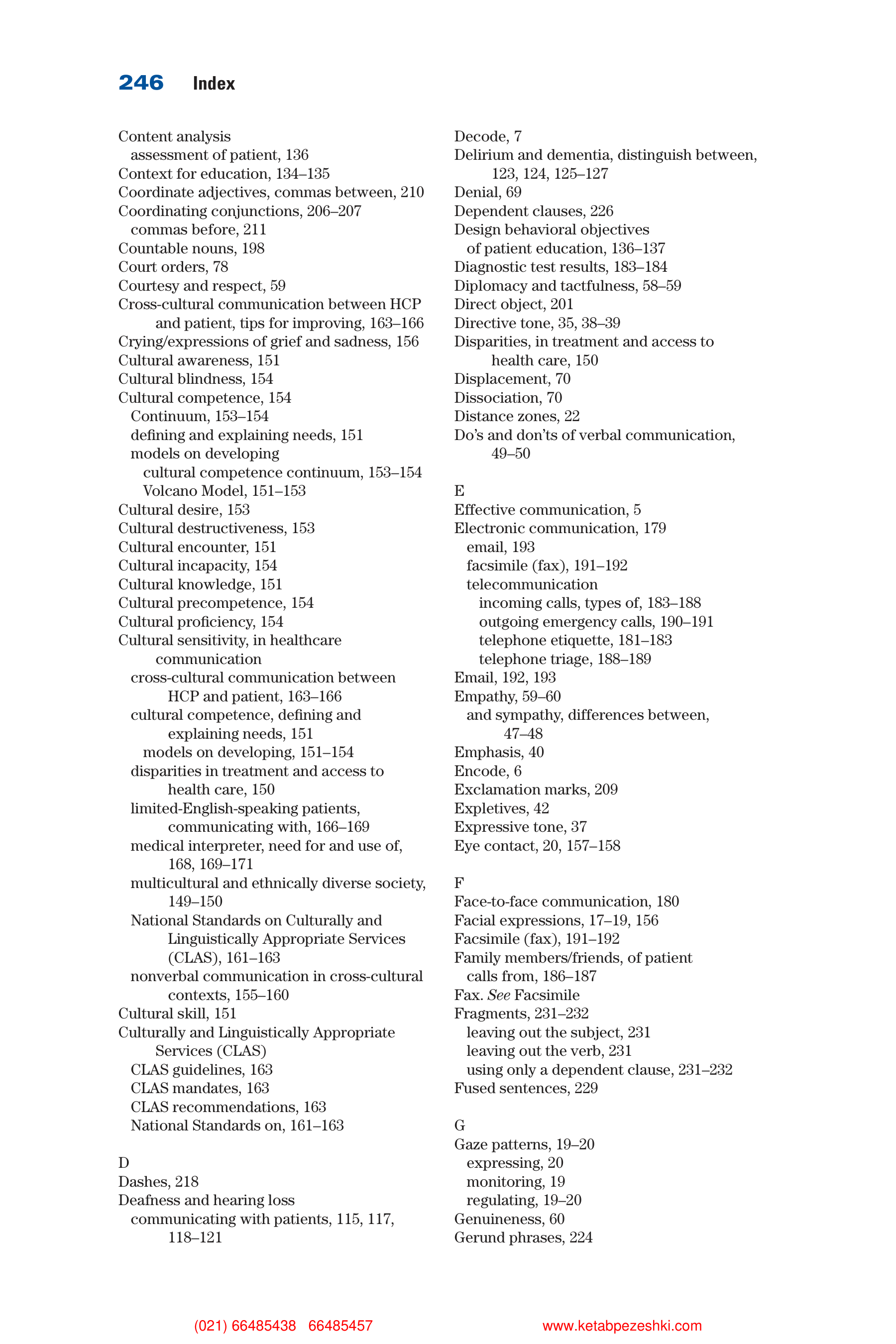 Communication Skills for Health Care Professionals — page 262